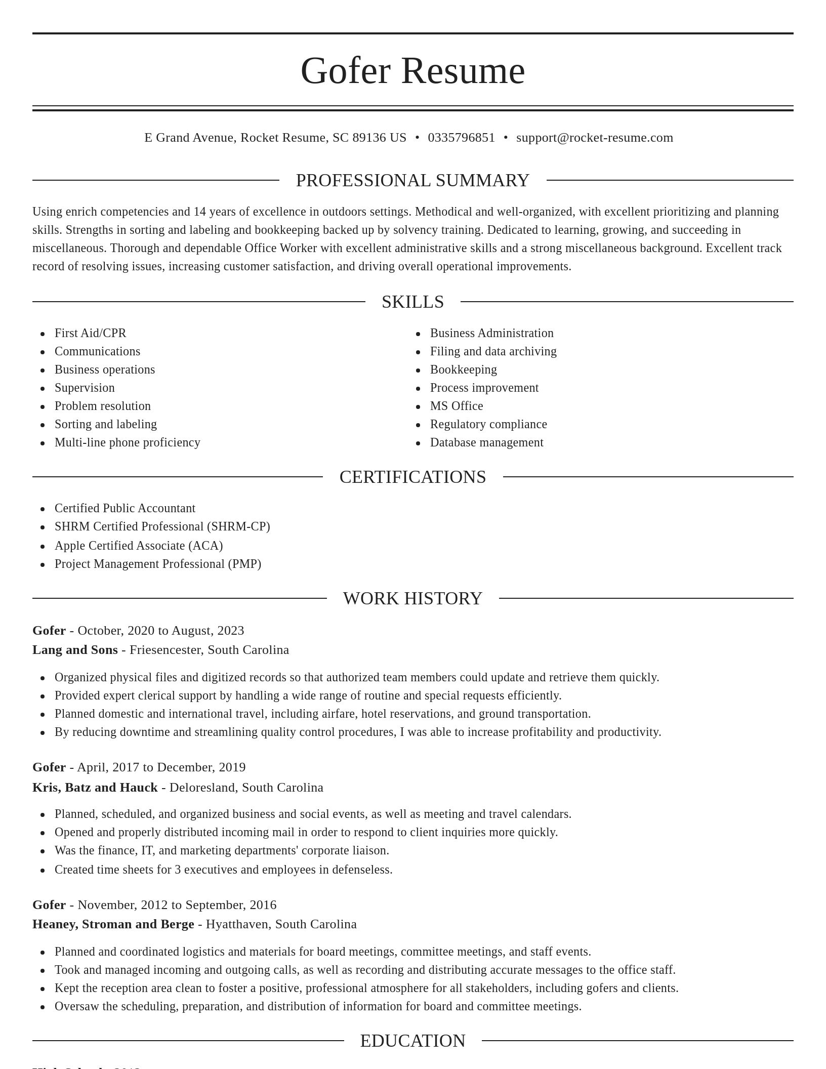 Elegant resume template