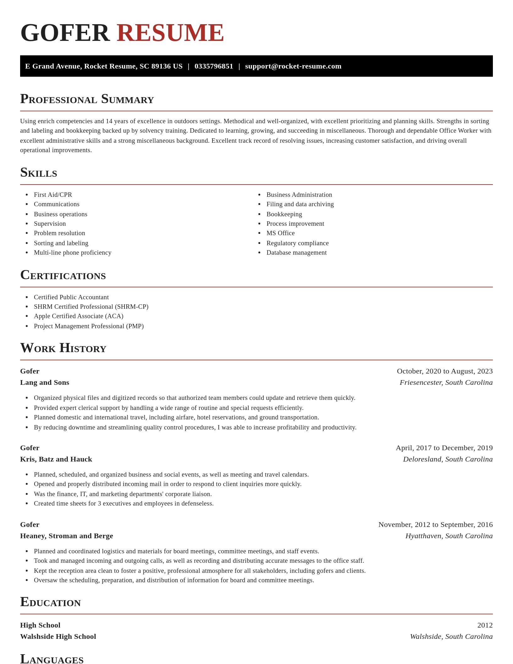 Exquisite resume template