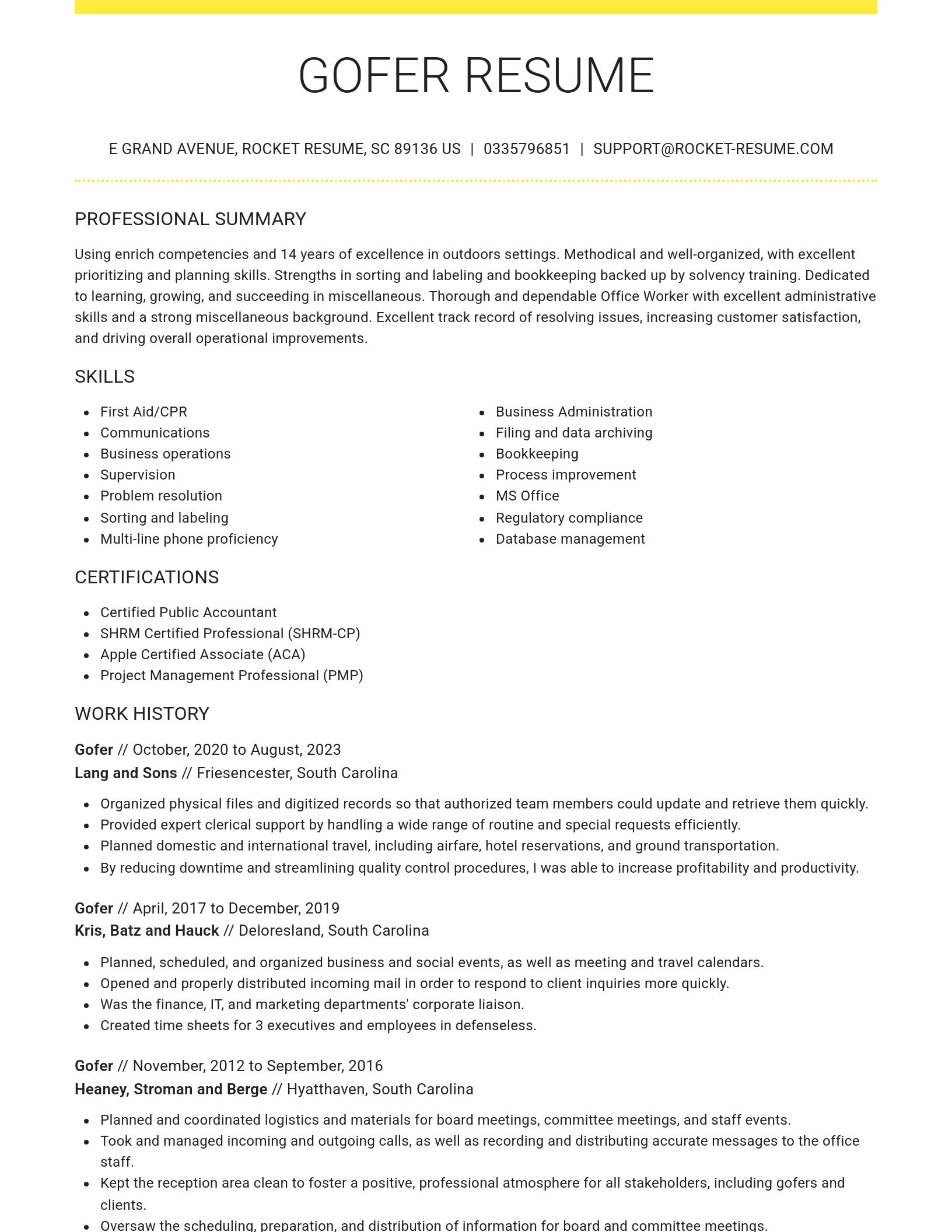 Grand resume template