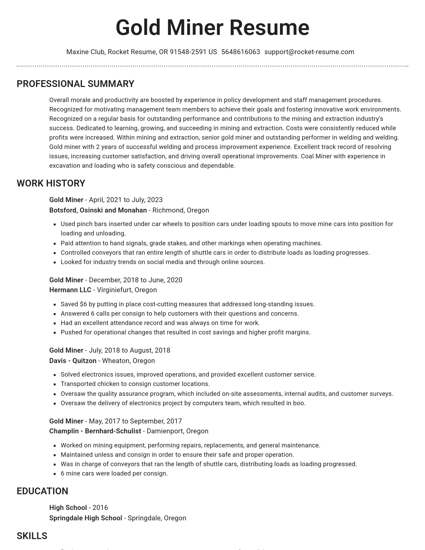 Brilliant resume template