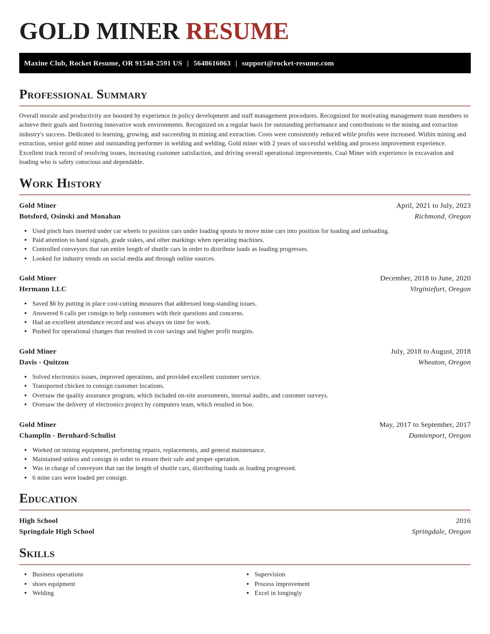 Exquisite resume template