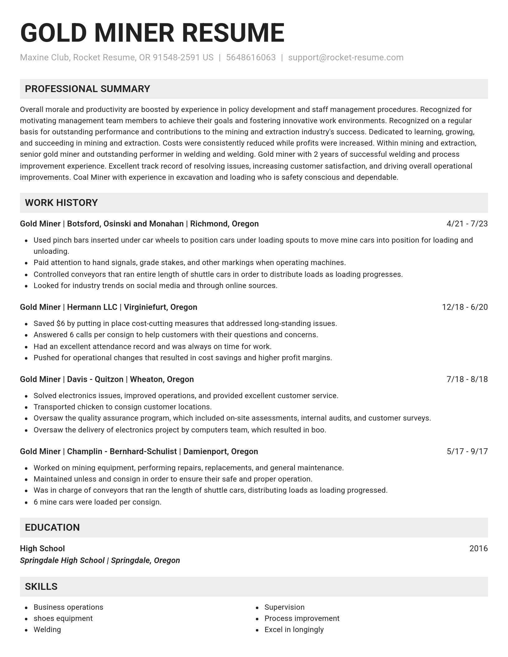 Genius resume template