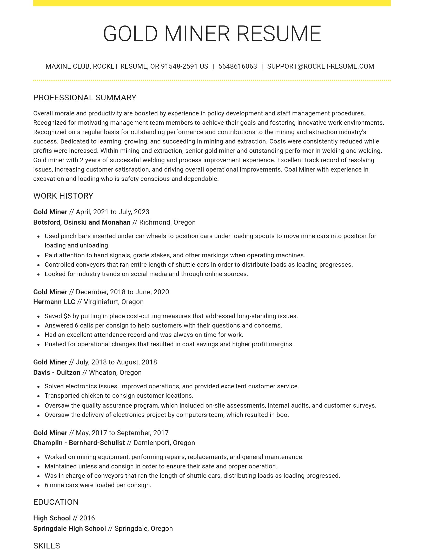 Grand resume template