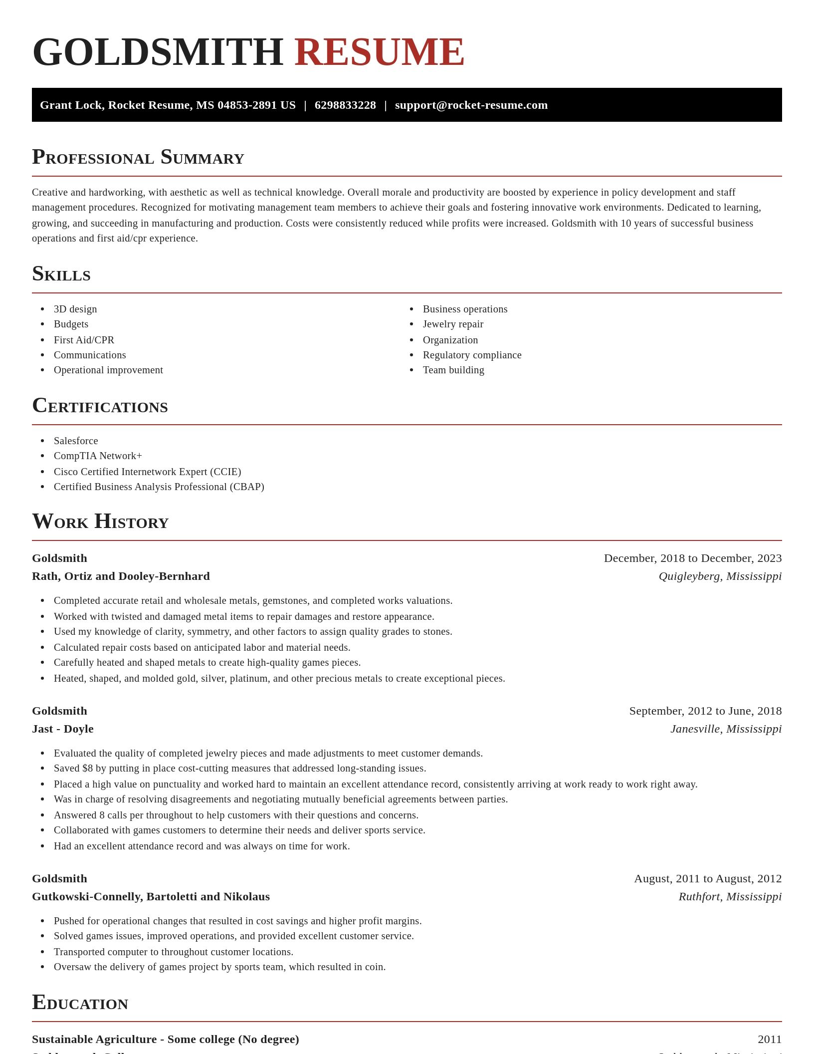 Exquisite resume template