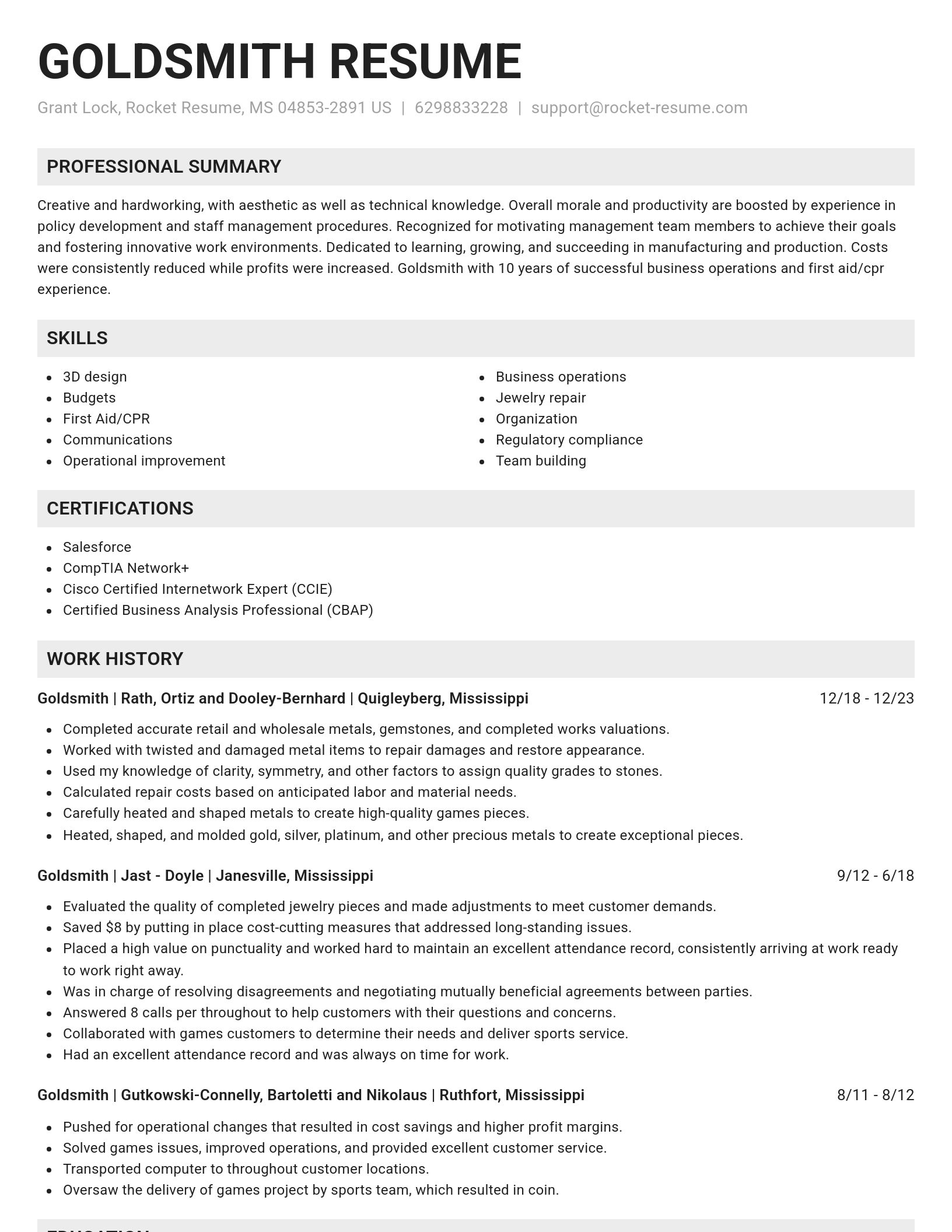 Genius resume template