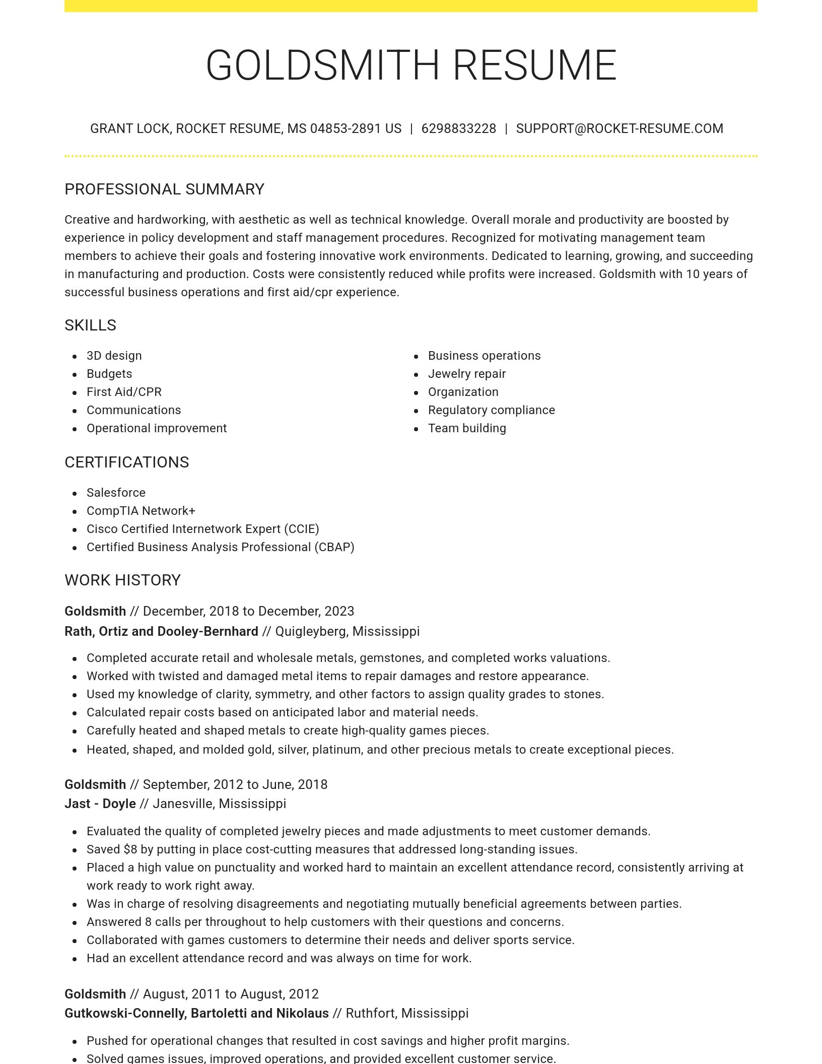 Grand resume template