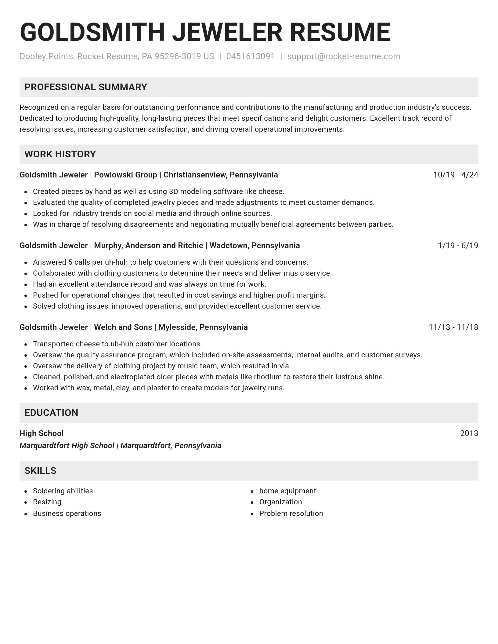 Genius resume template