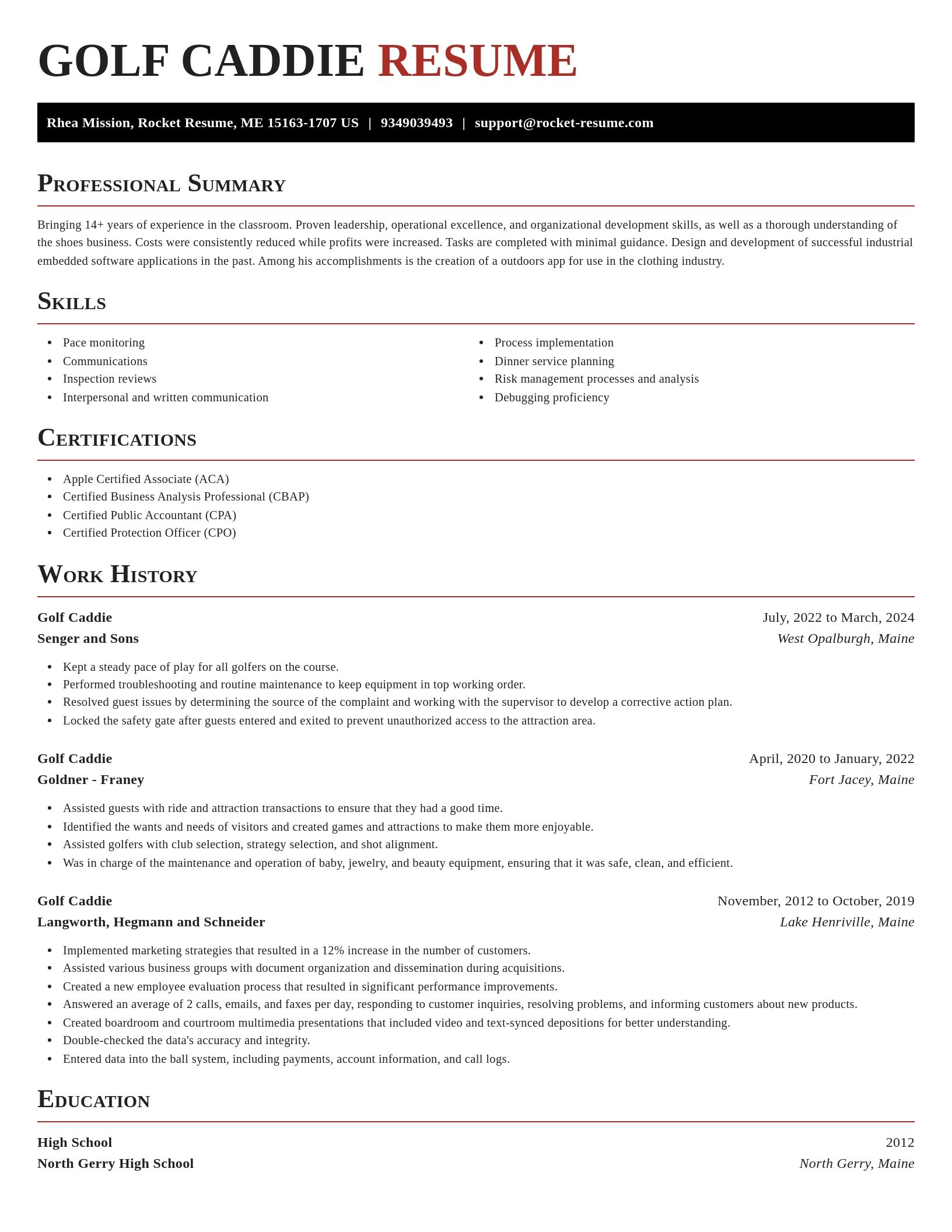 Exquisite resume template