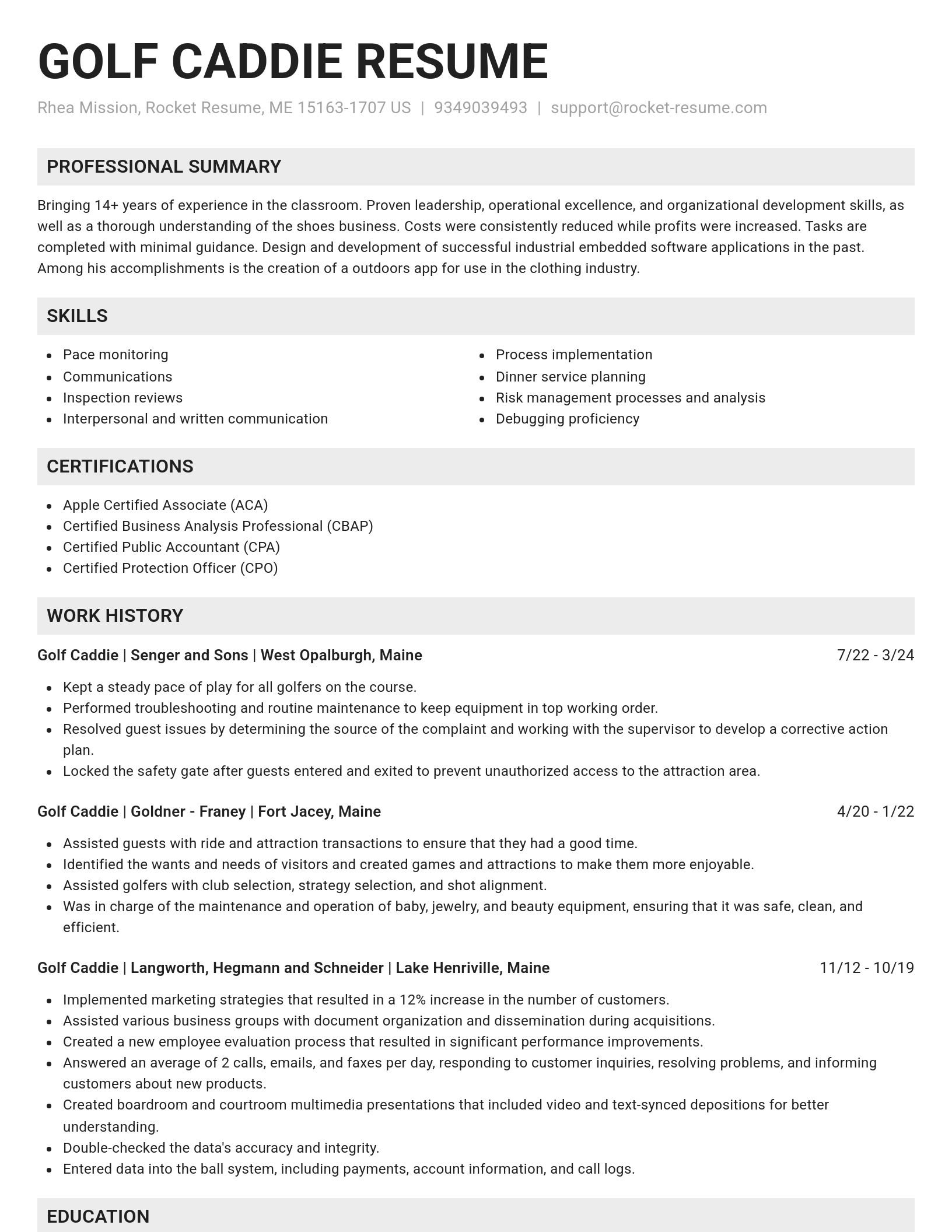 Genius resume template