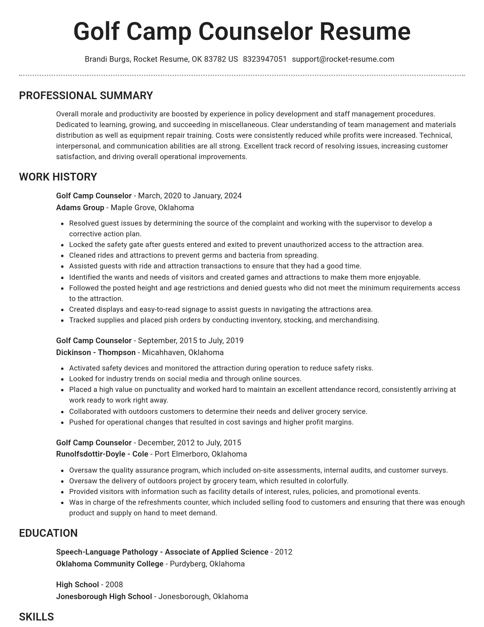 Brilliant resume template