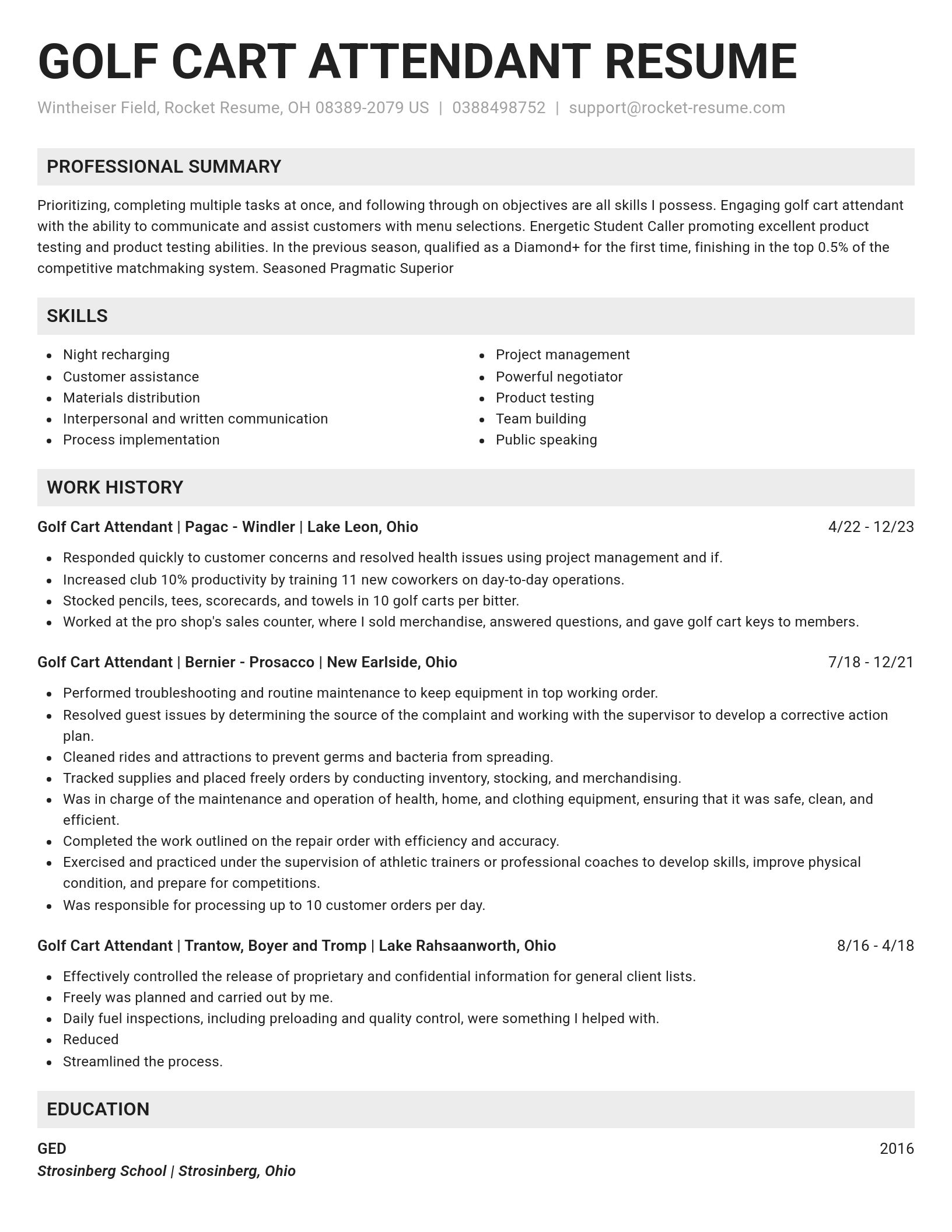 Genius resume template