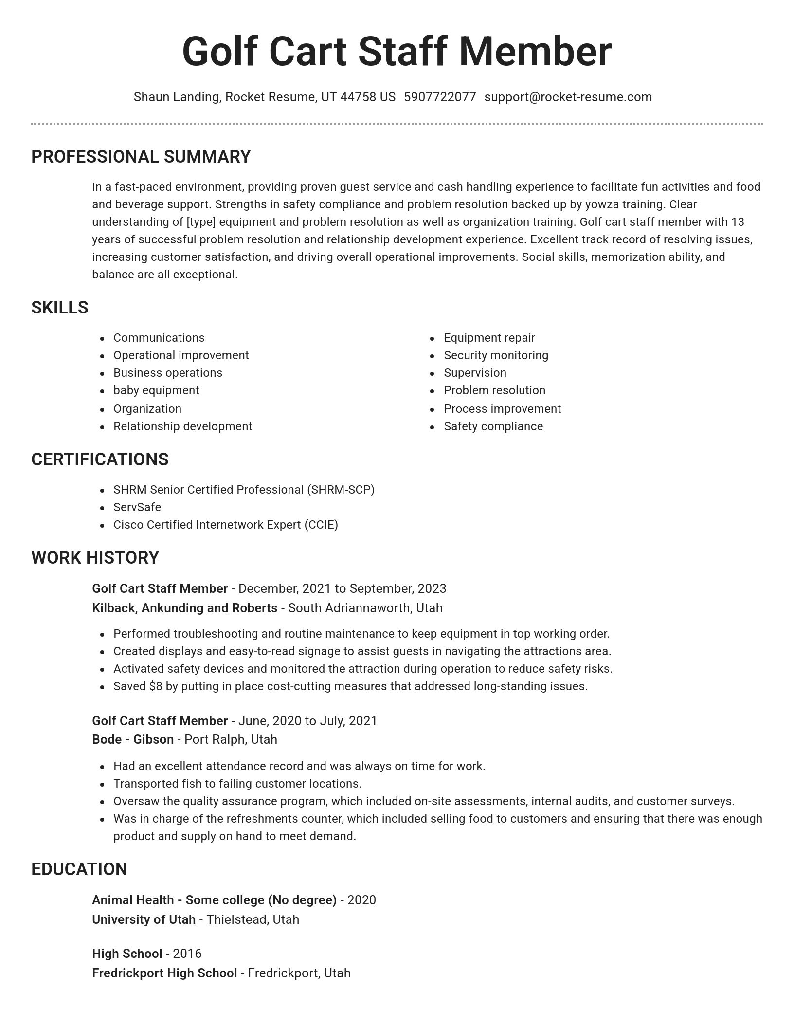 Brilliant resume template