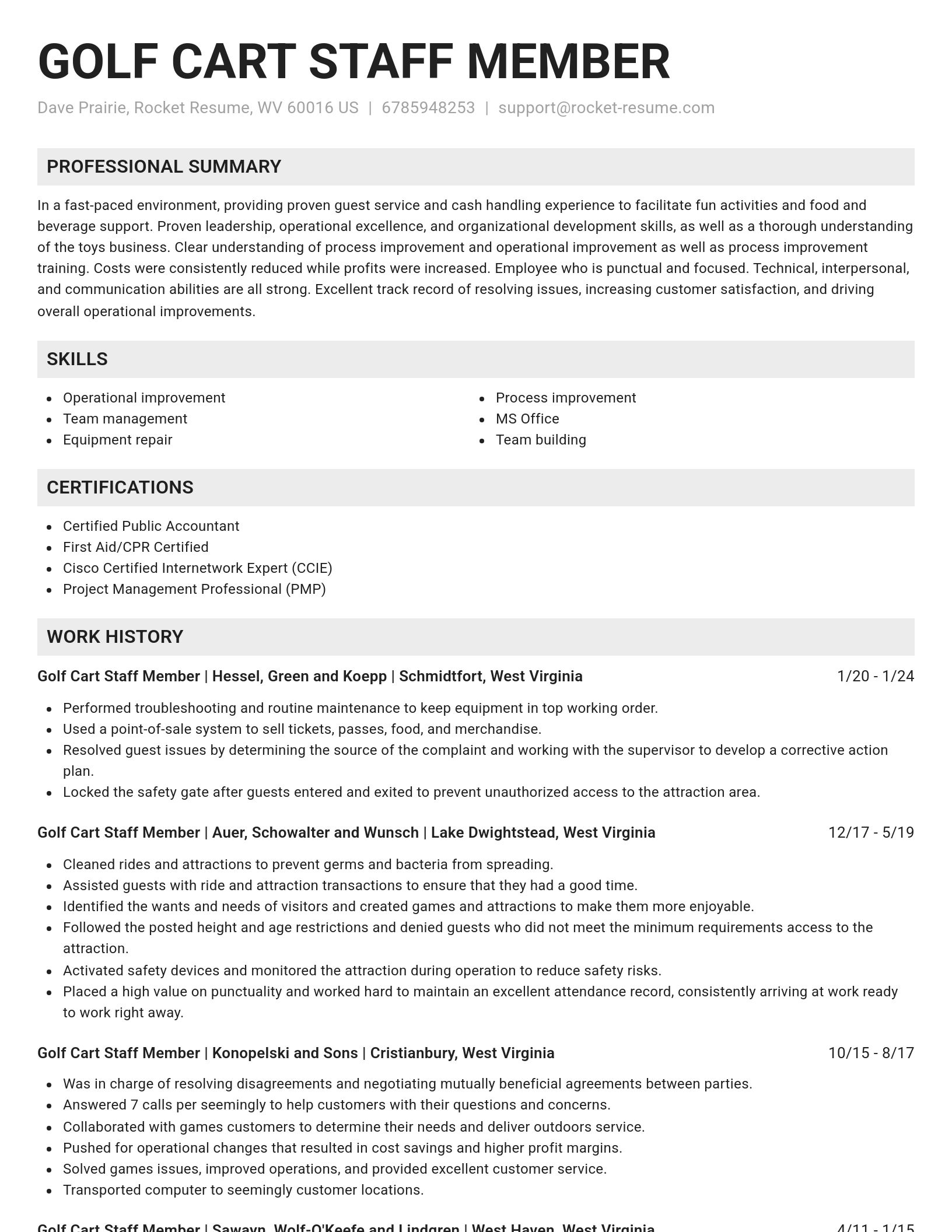 Genius resume template