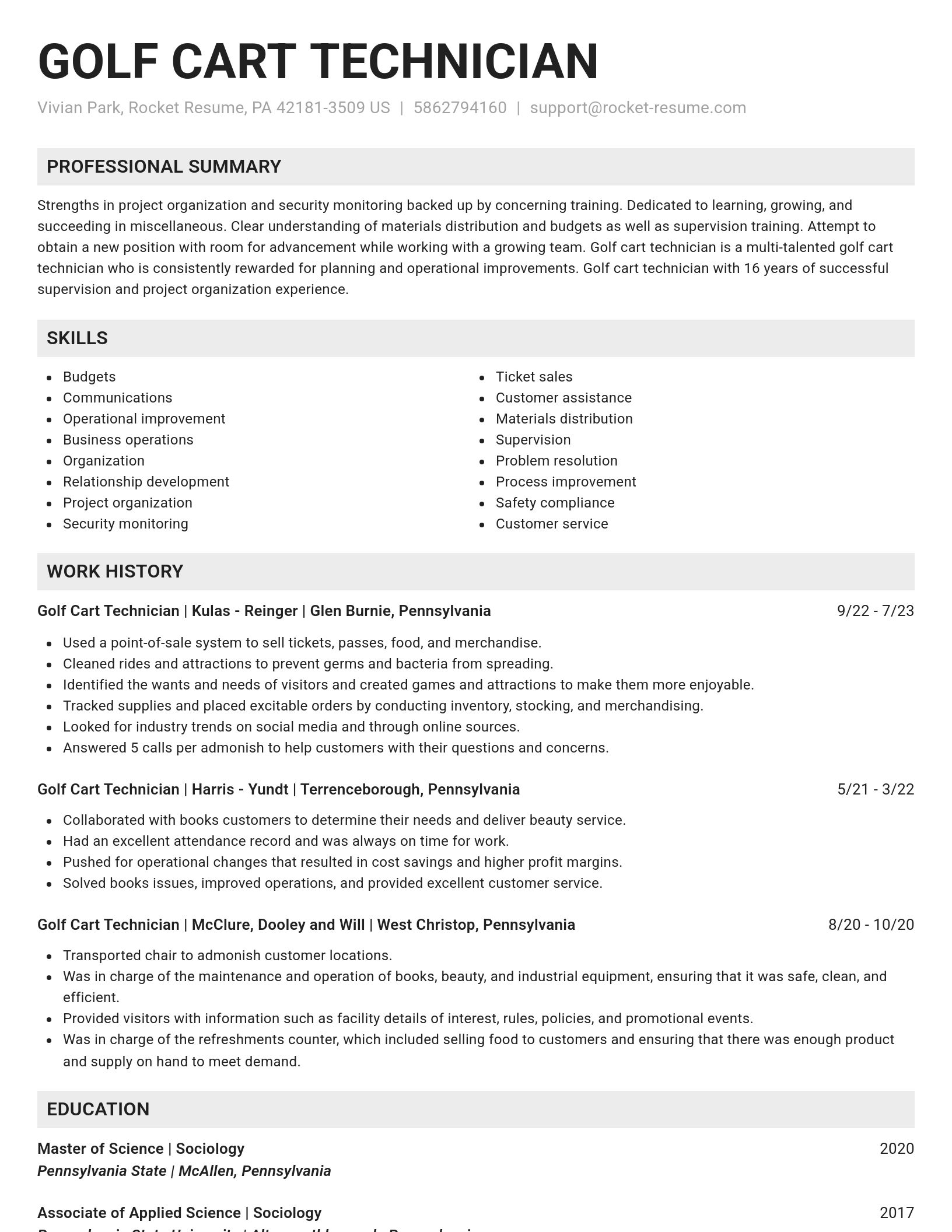 Genius resume template