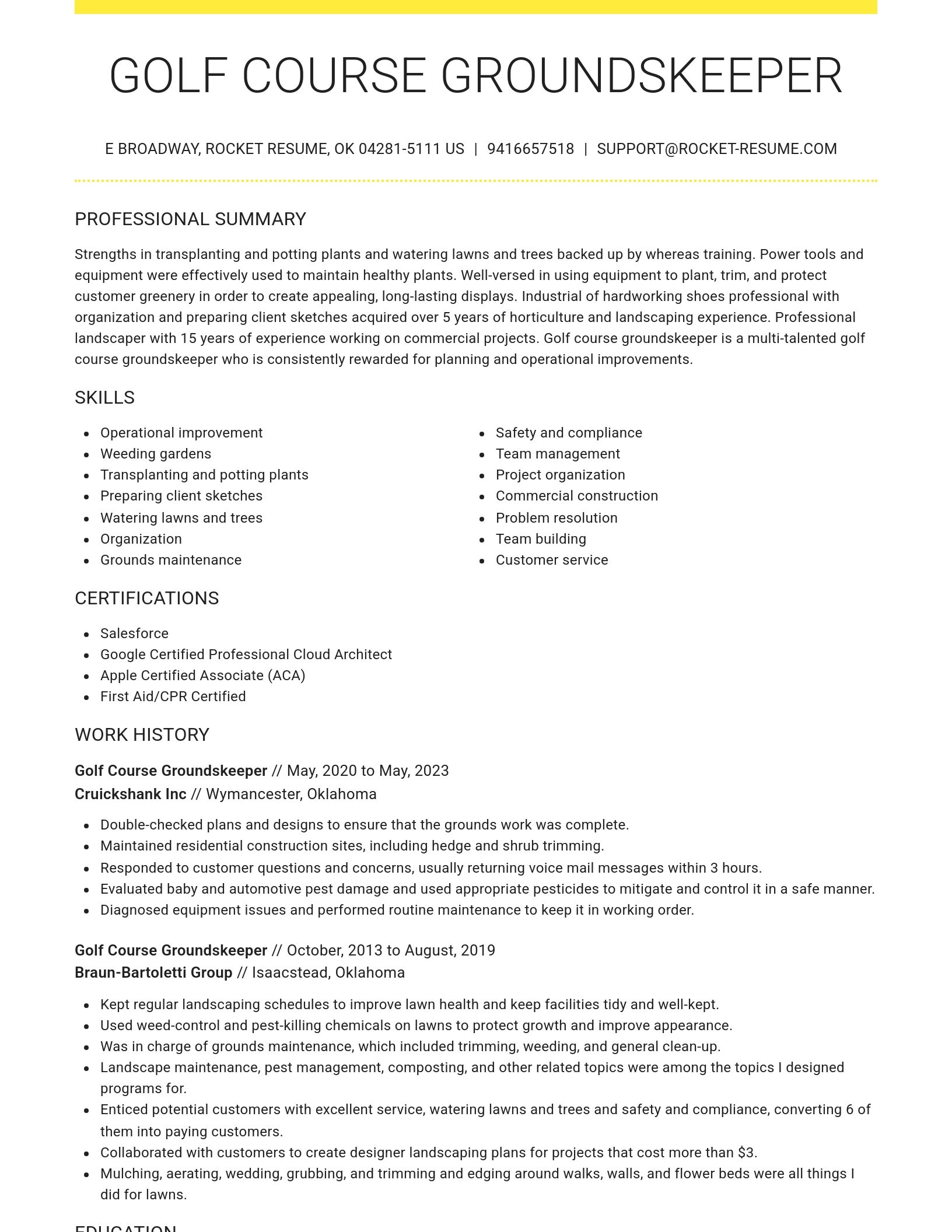 Grand resume template
