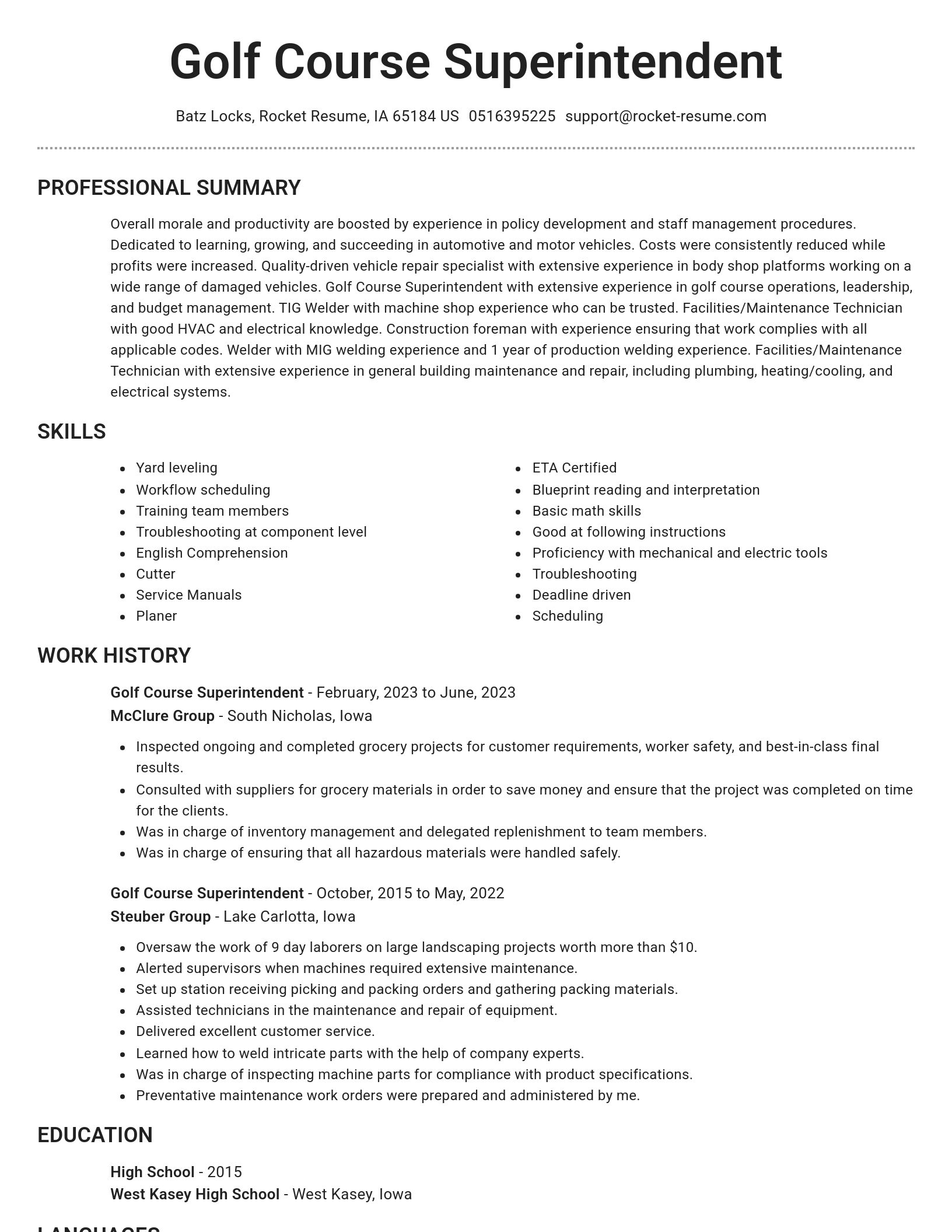 Brilliant resume template