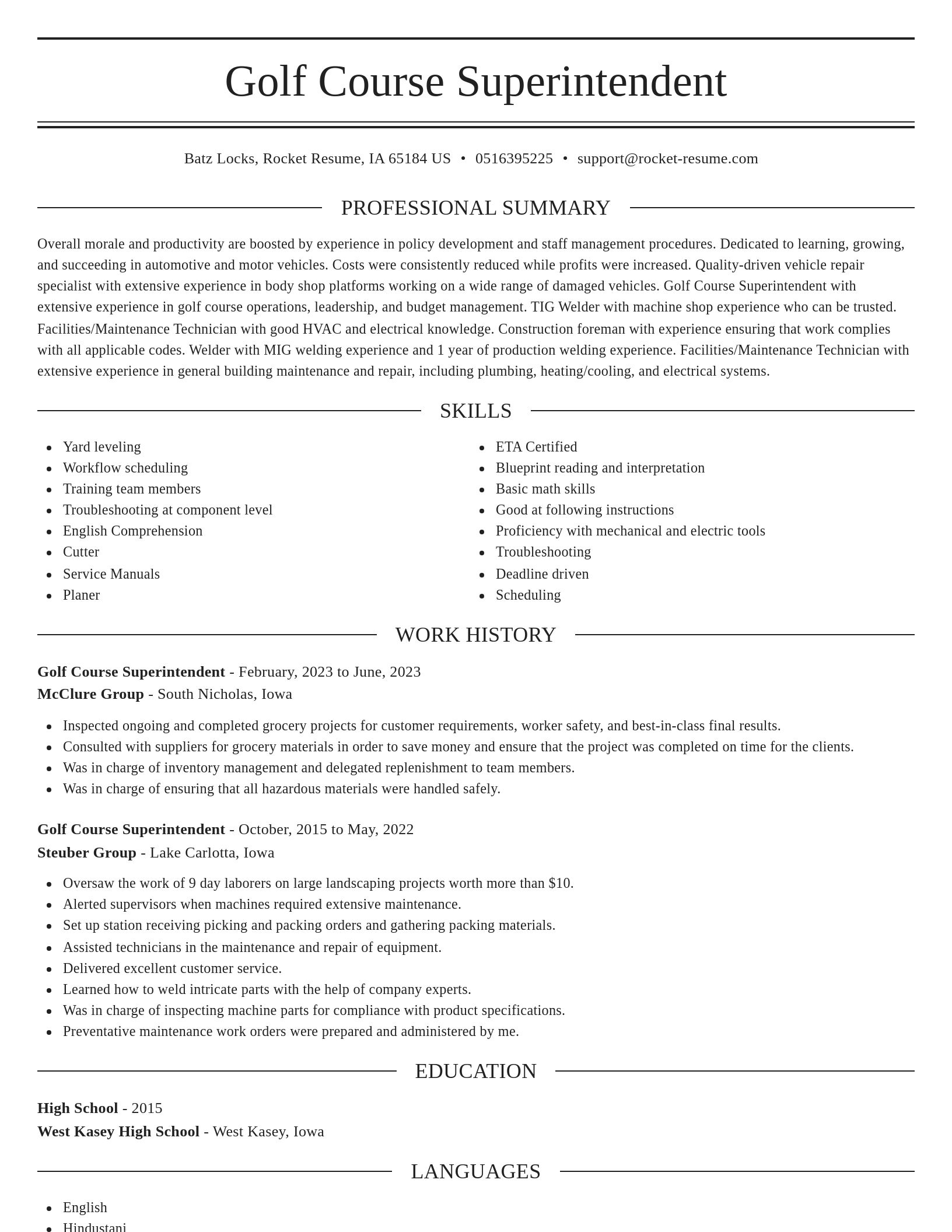 Elegant resume template
