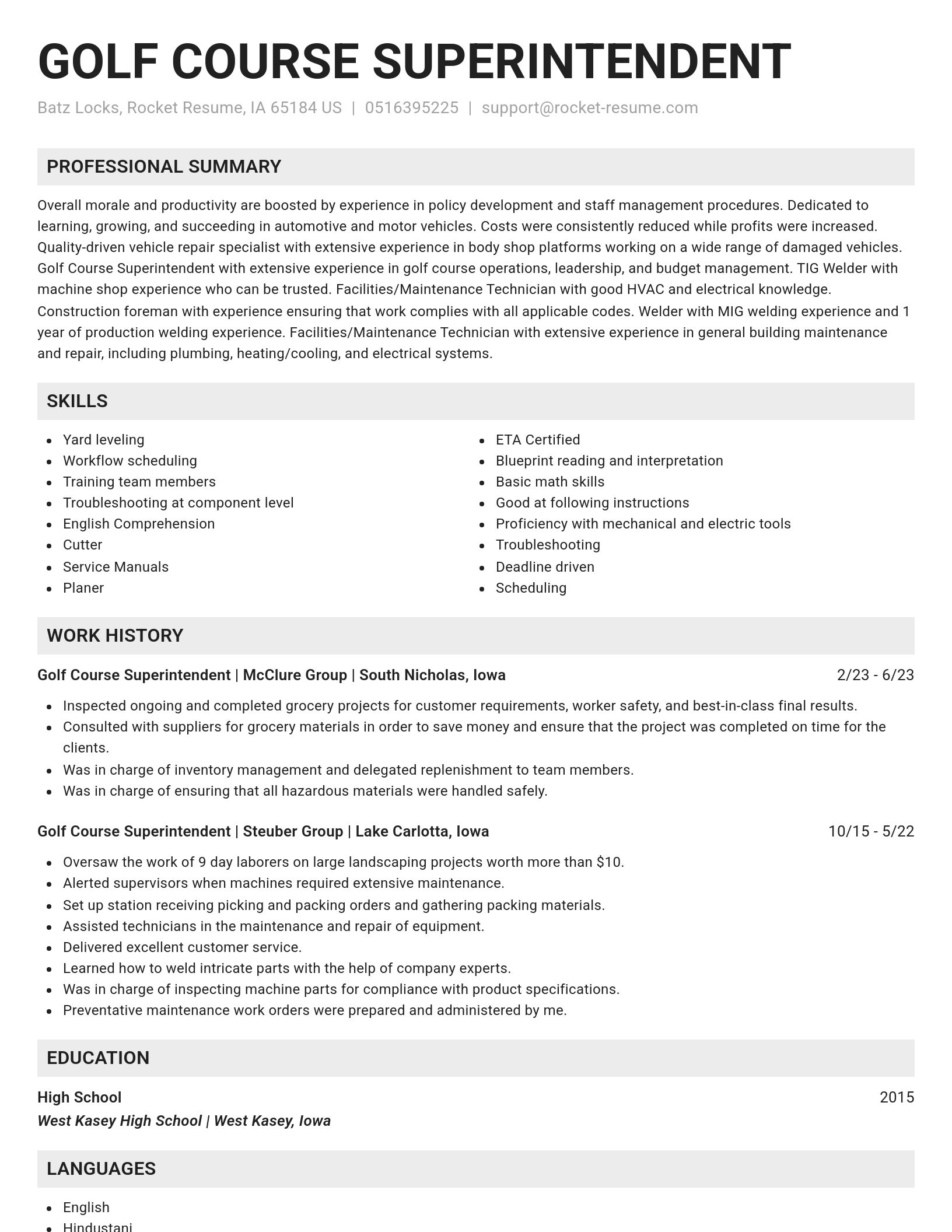 Genius resume template