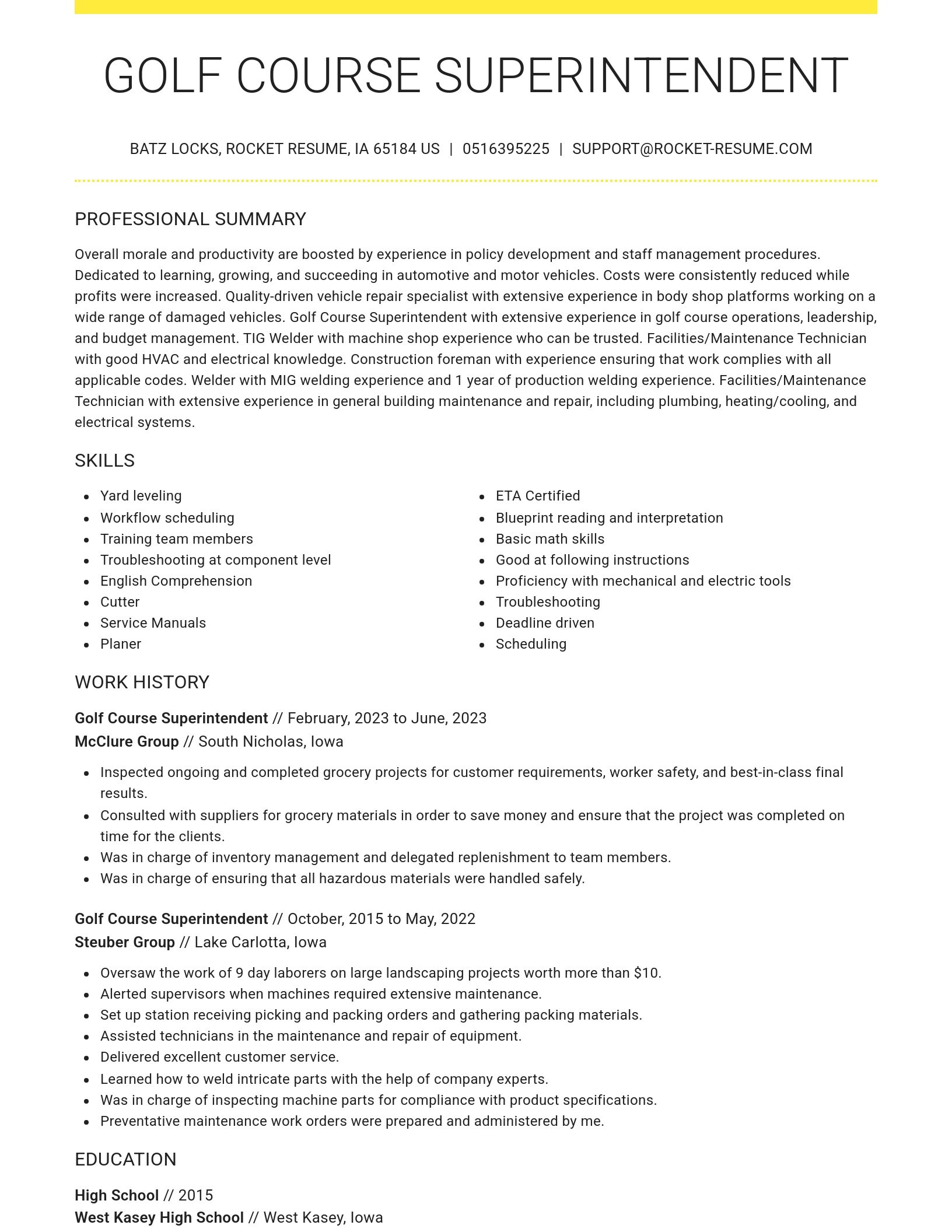 Grand resume template
