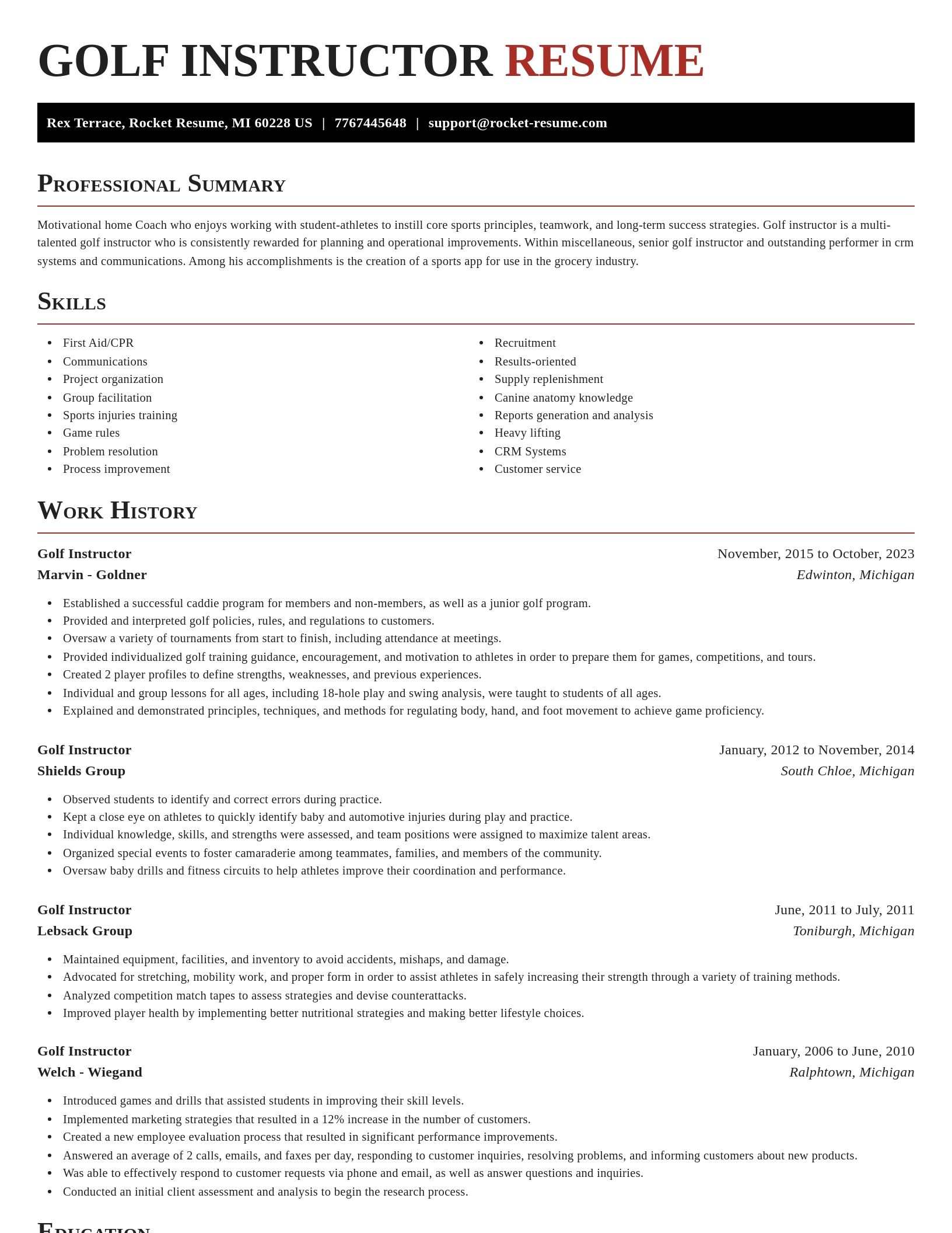 Exquisite resume template