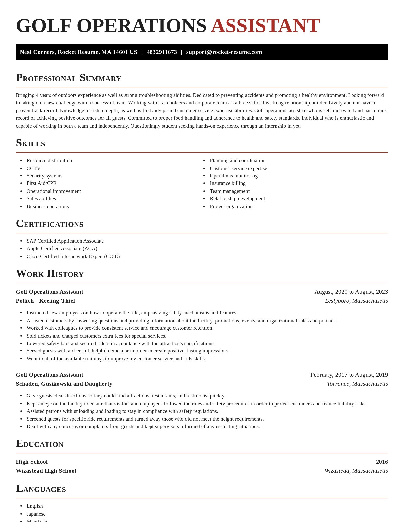 Exquisite resume template