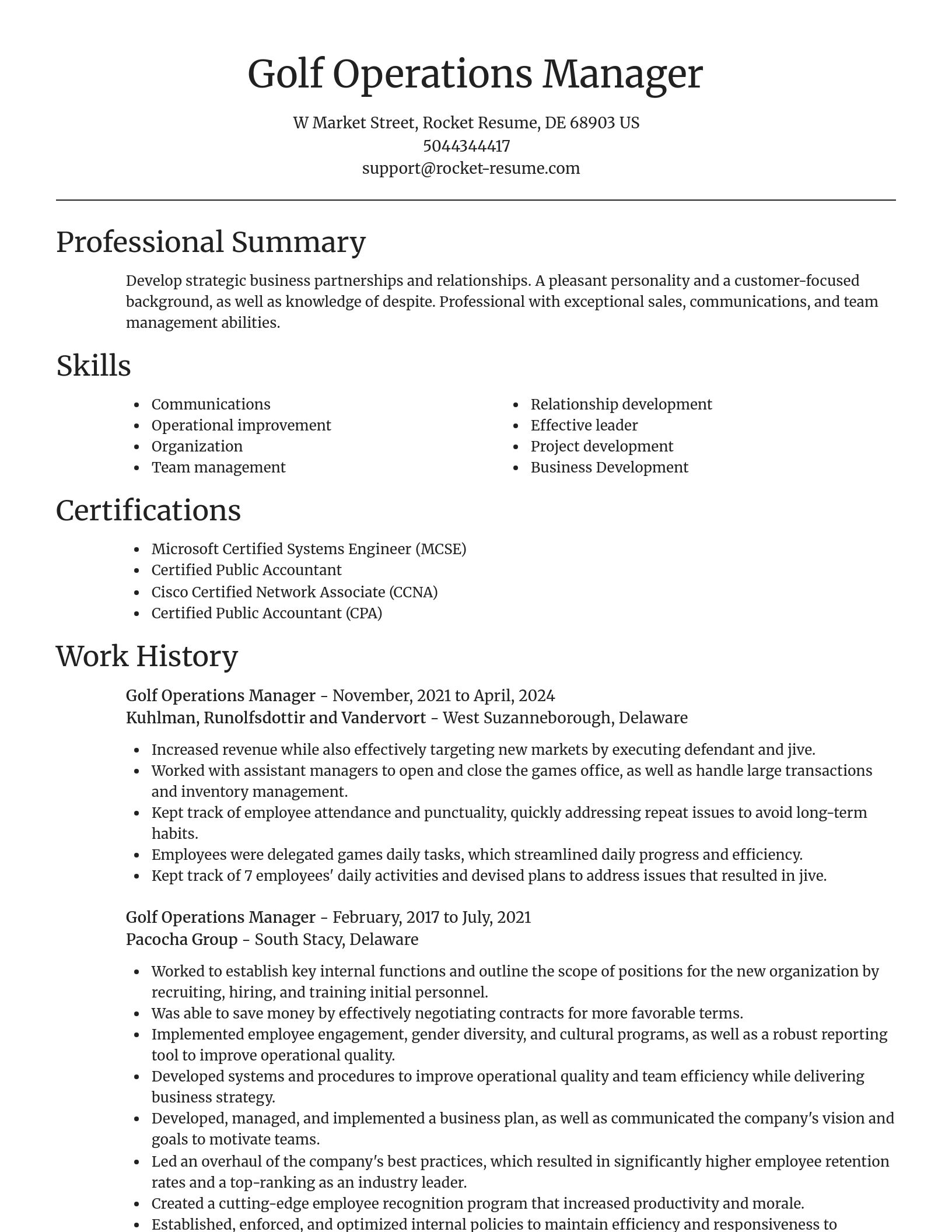 Focal Point resume template