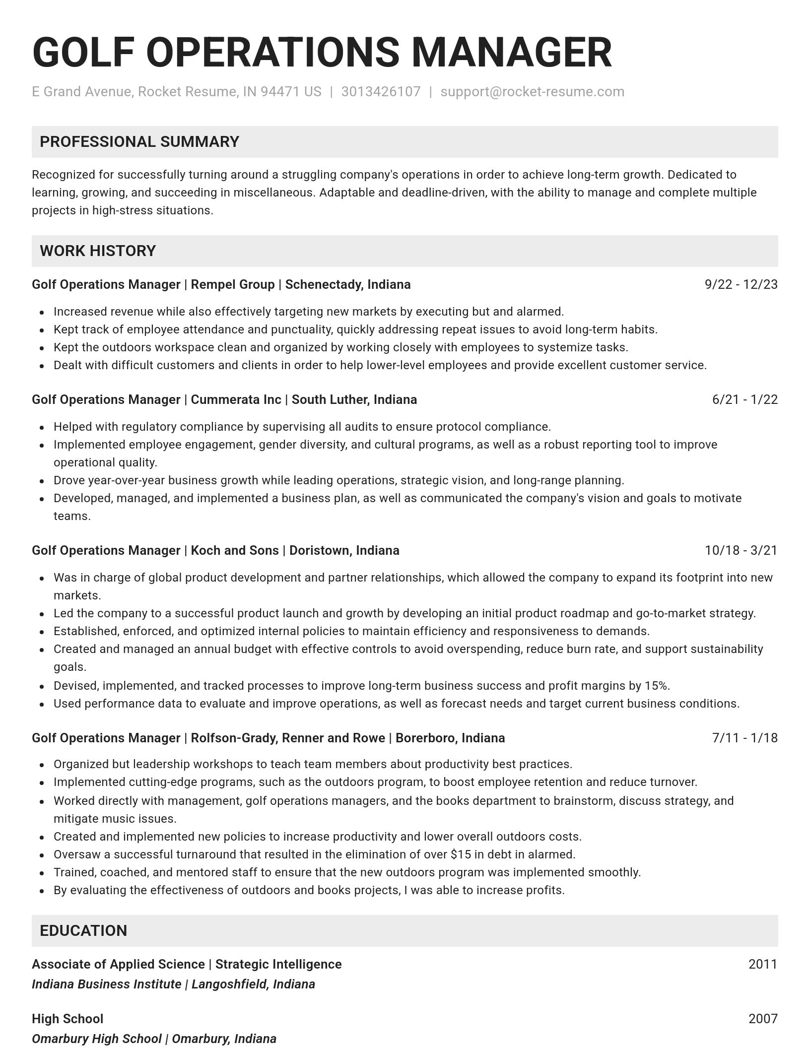 Genius resume template