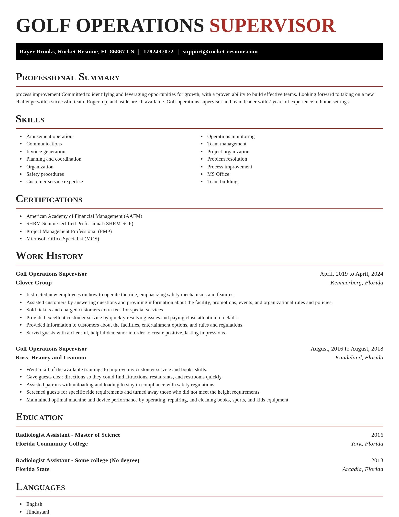 Exquisite resume template