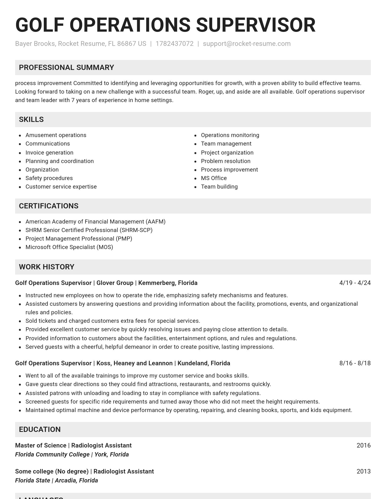 Genius resume template