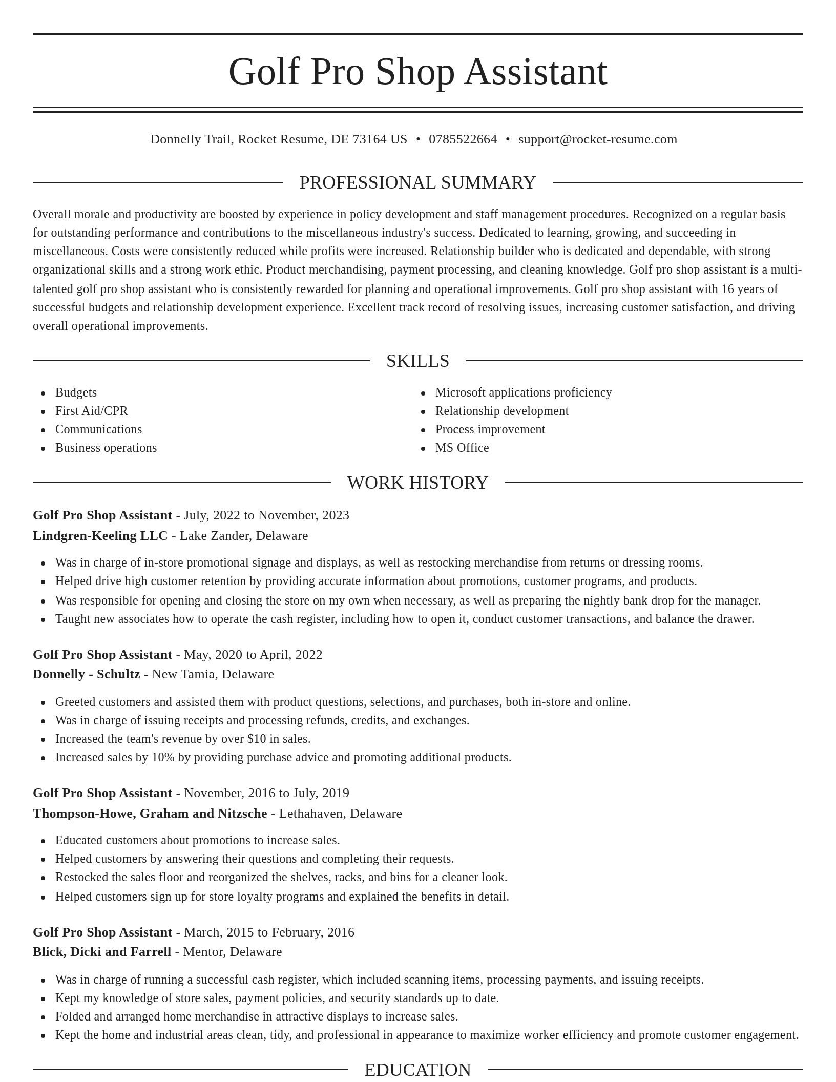 Elegant resume template