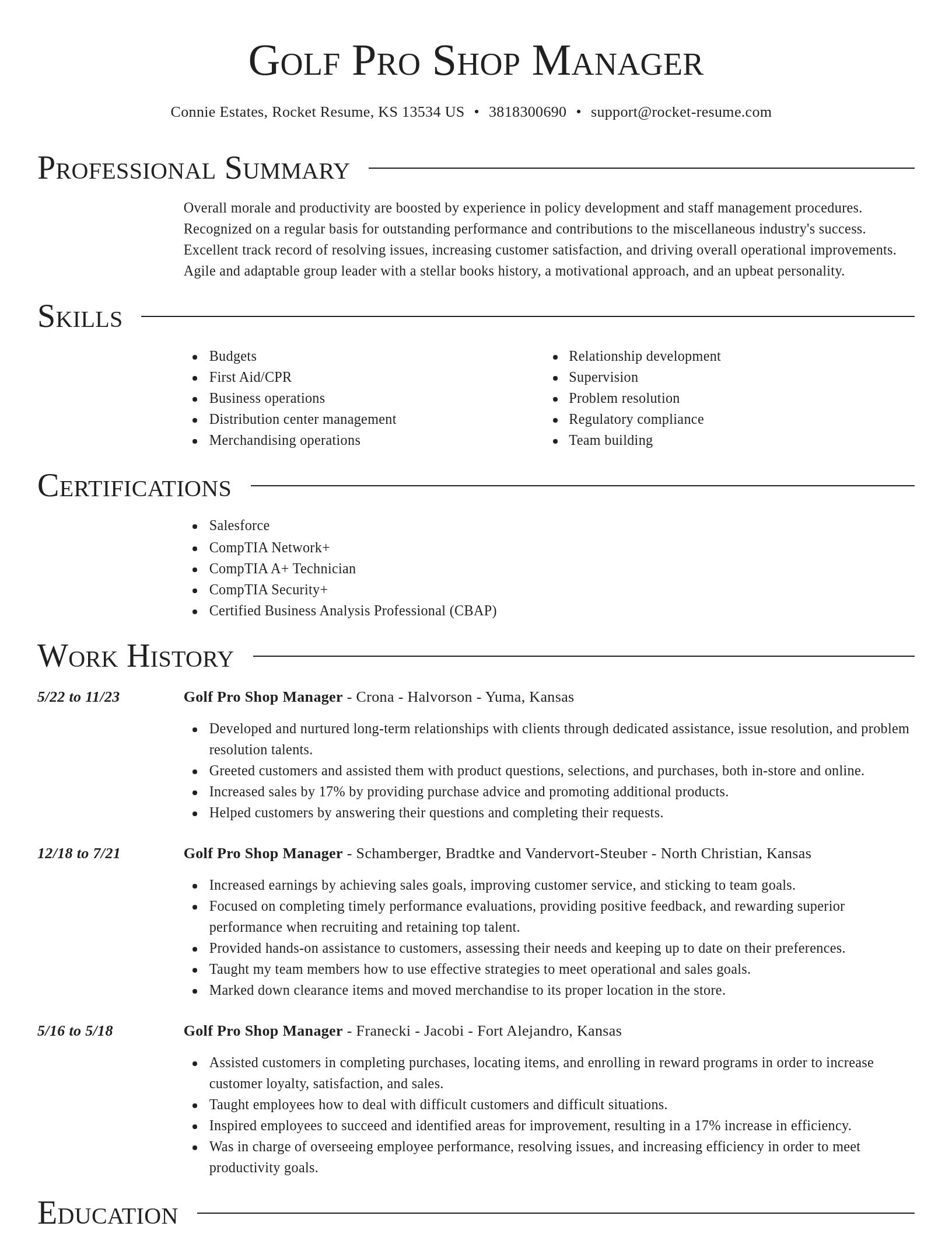 Director resume template
