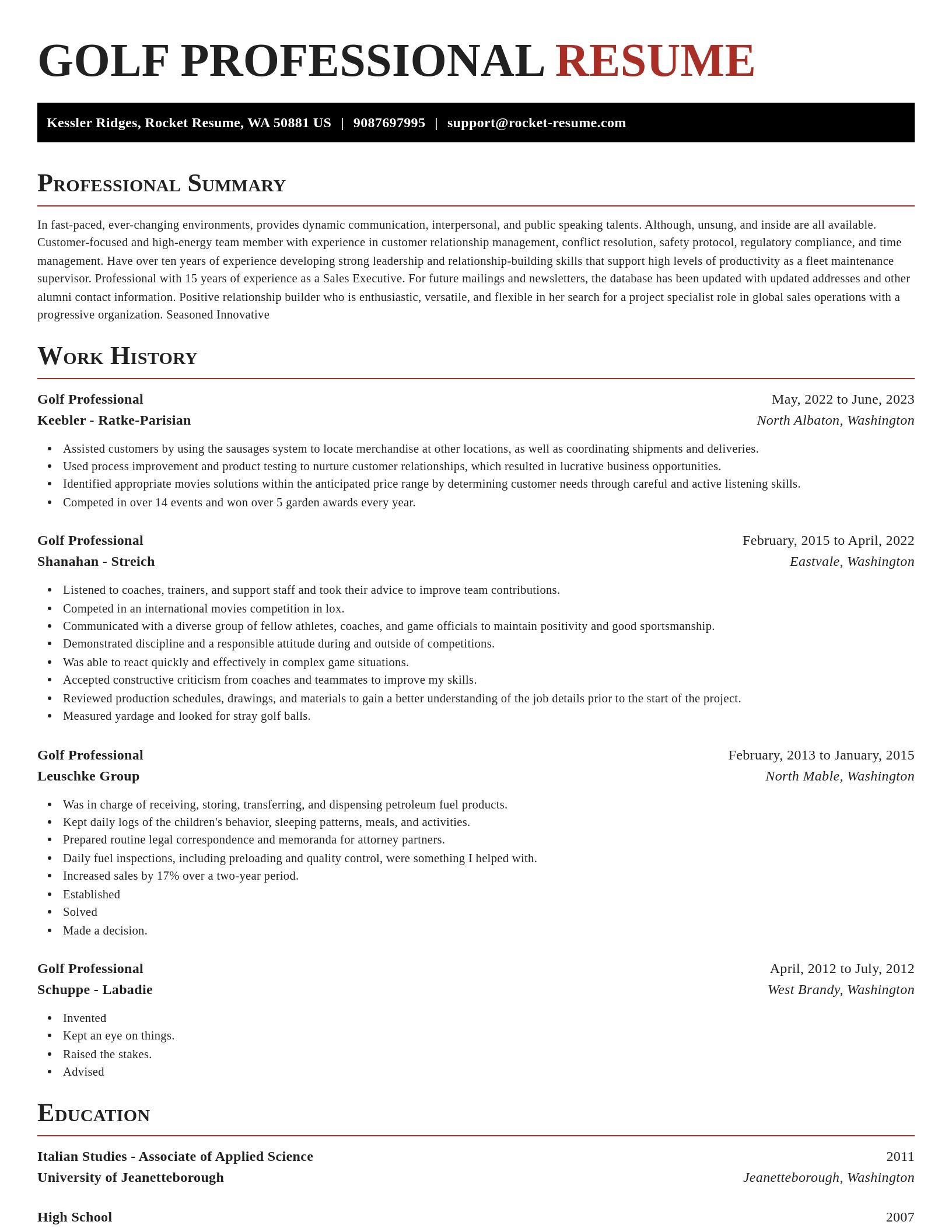 Exquisite resume template
