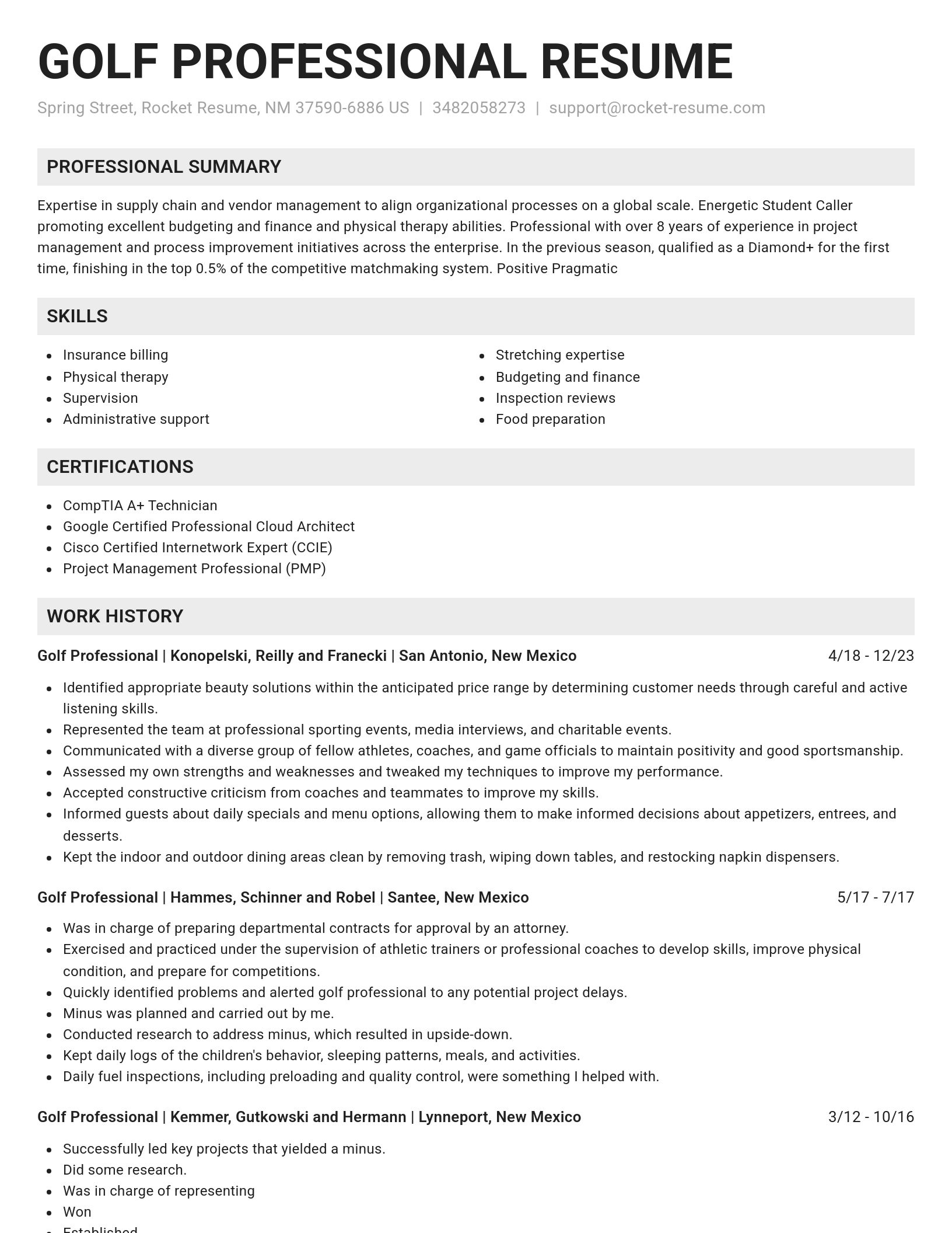 Genius resume template