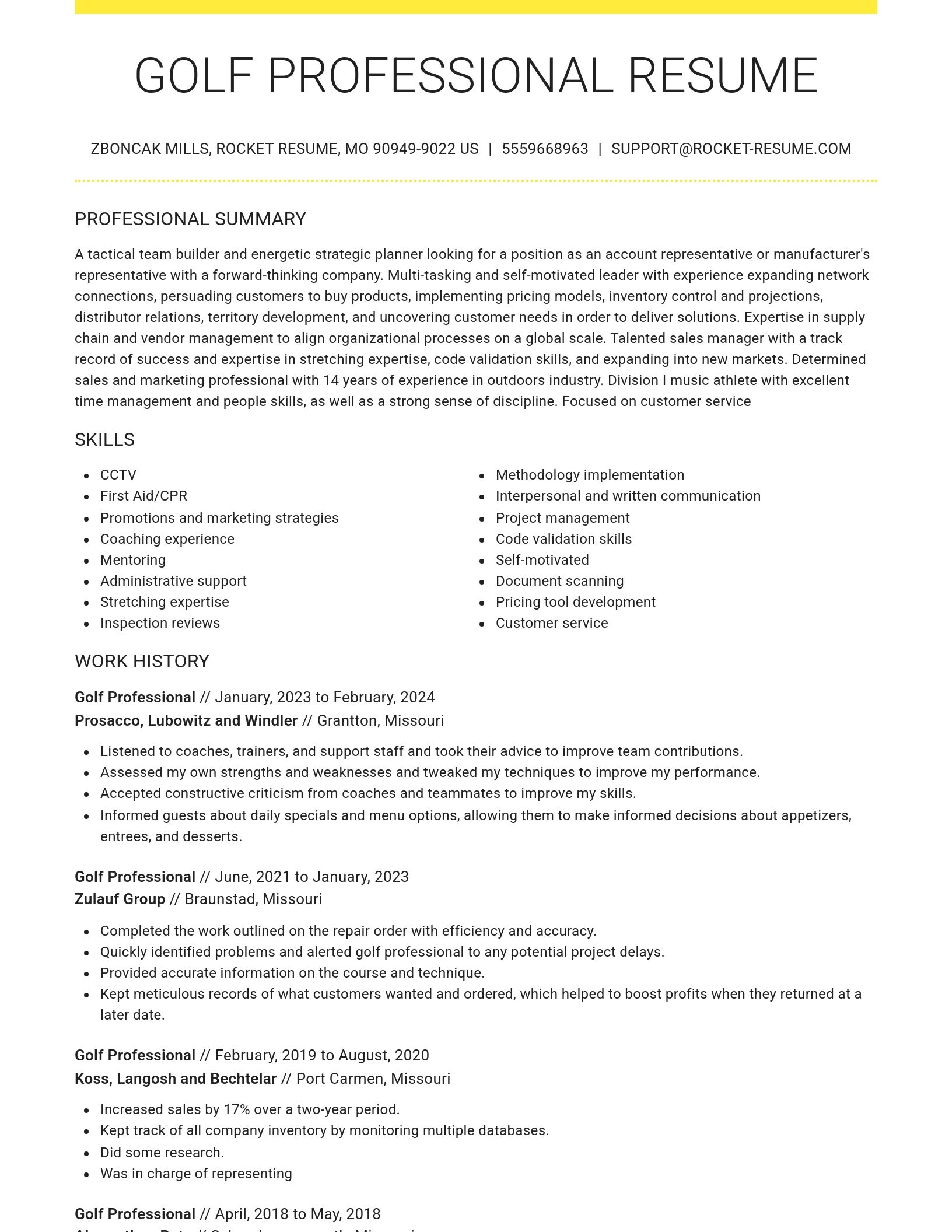 Grand resume template