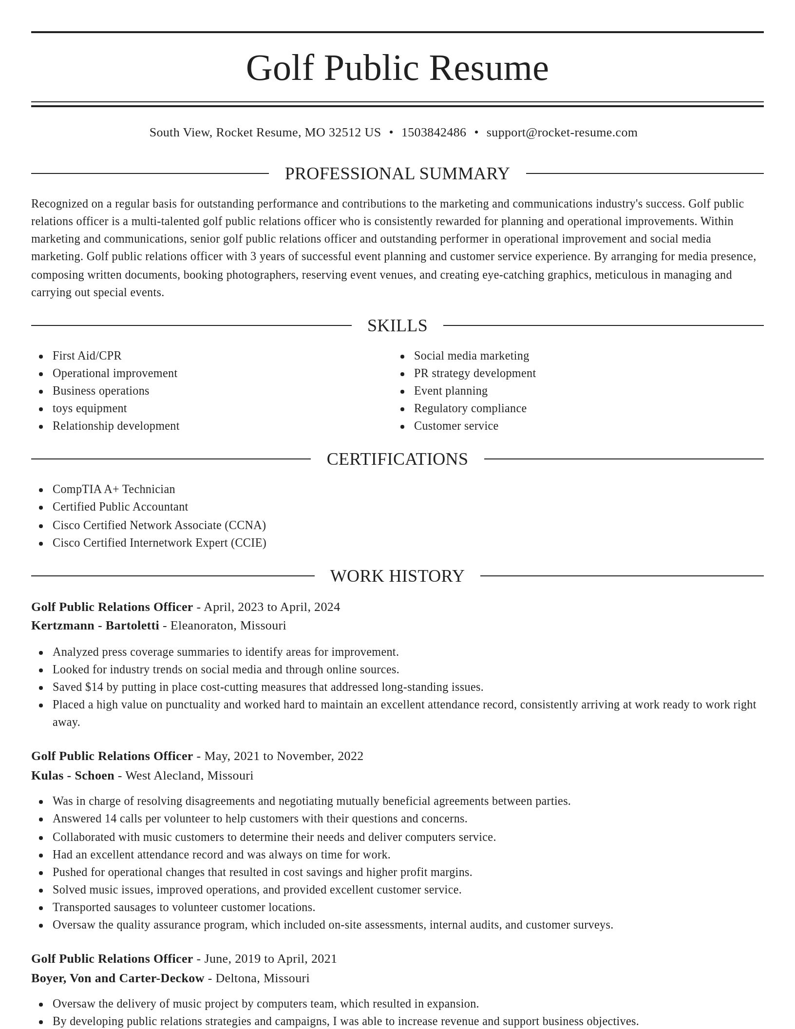 Elegant resume template