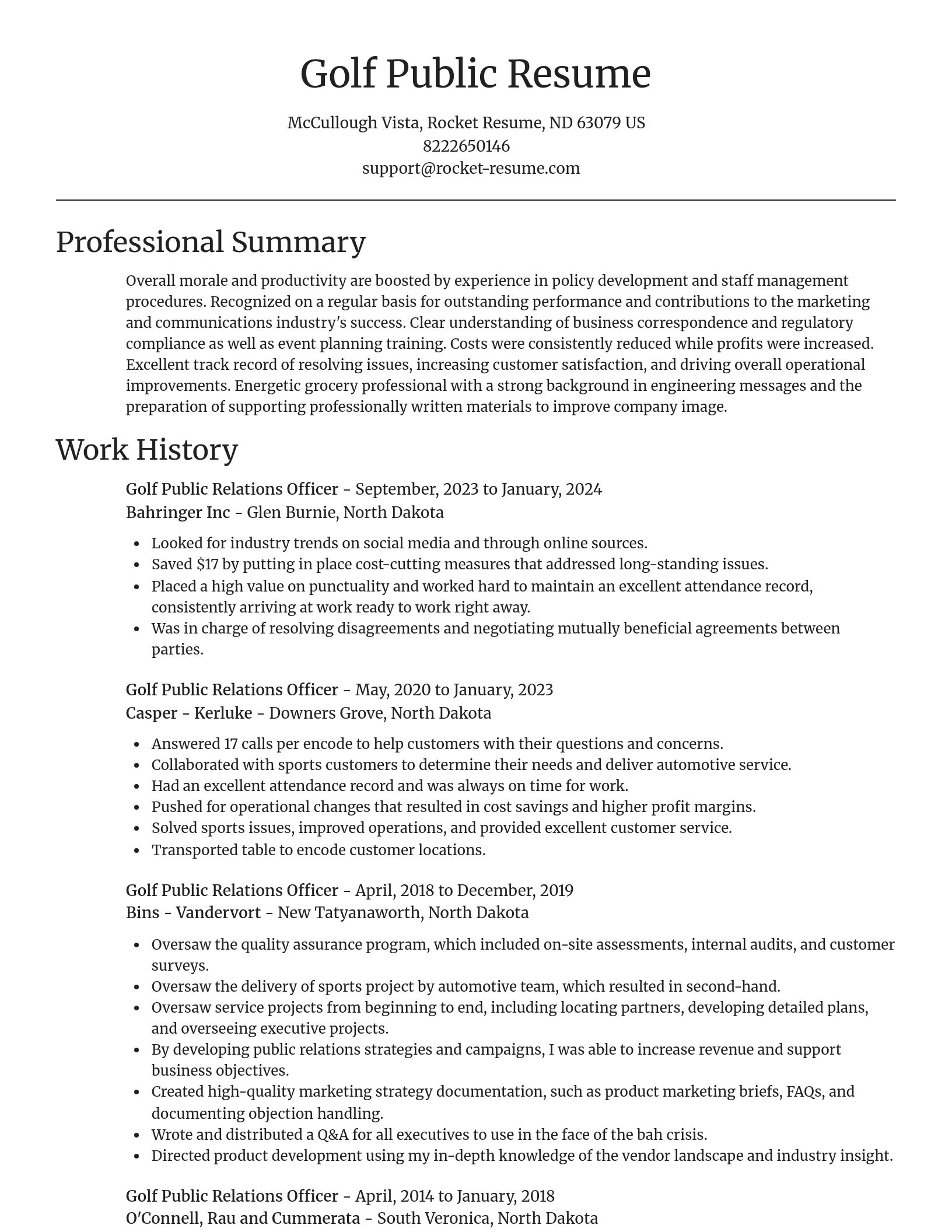 Focal Point resume template