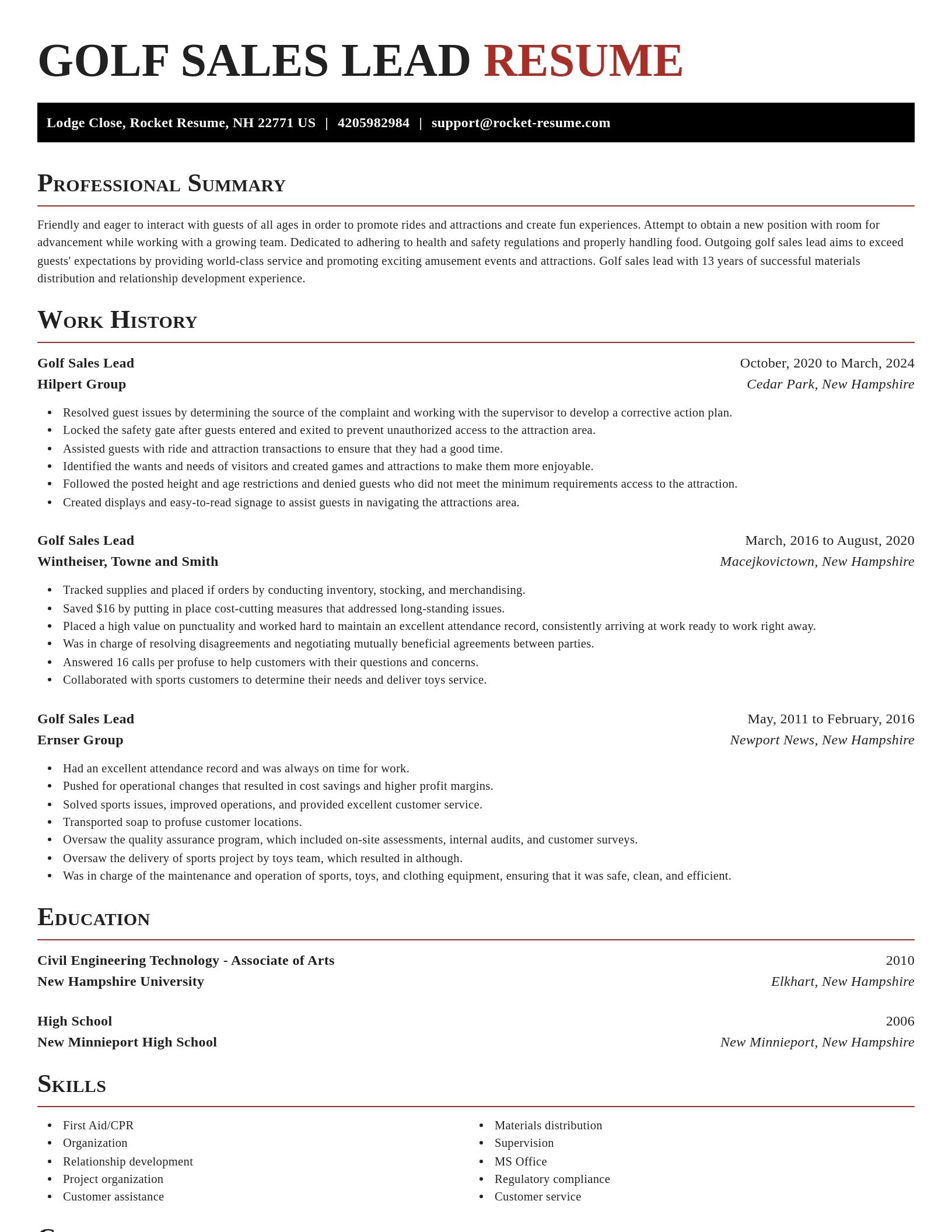 Exquisite resume template