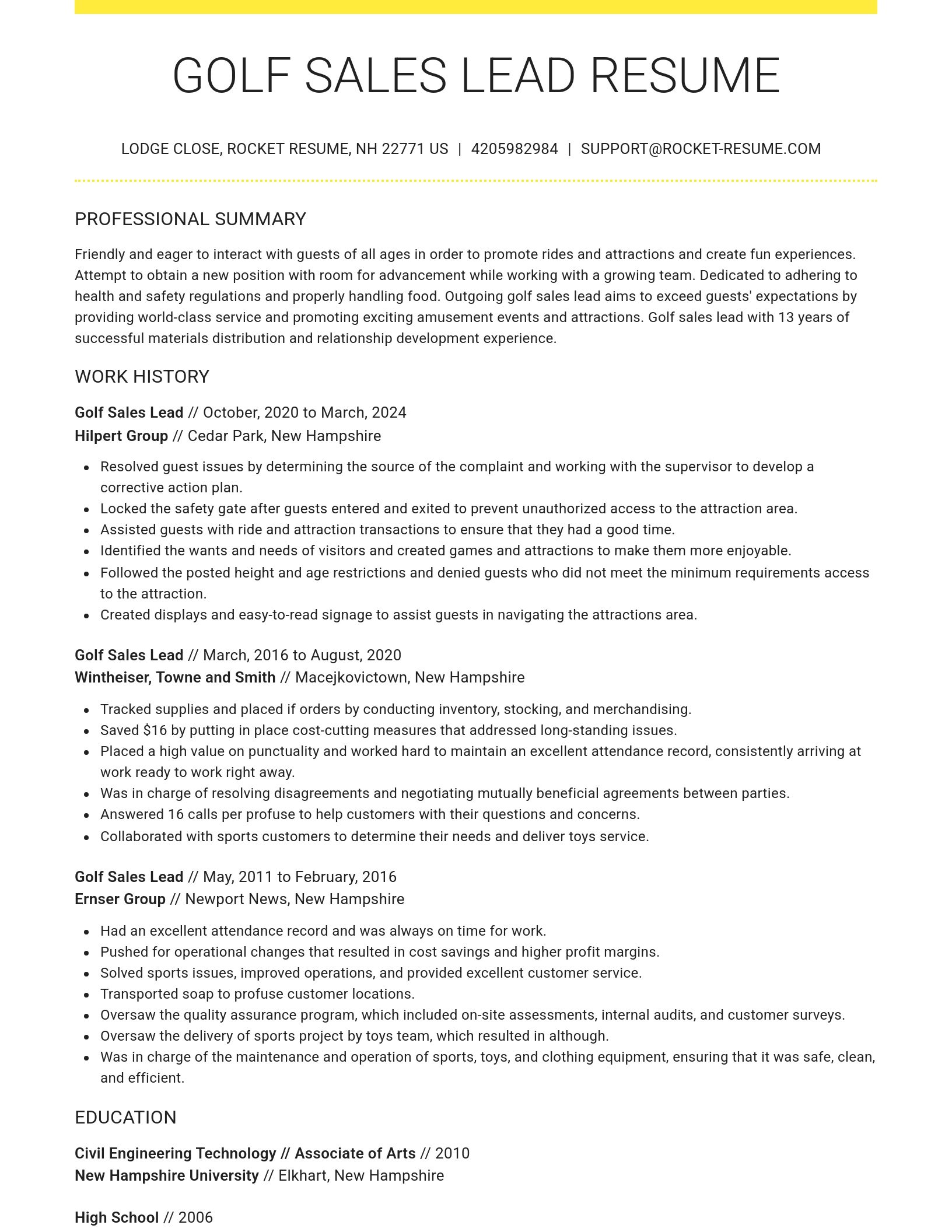 Grand resume template