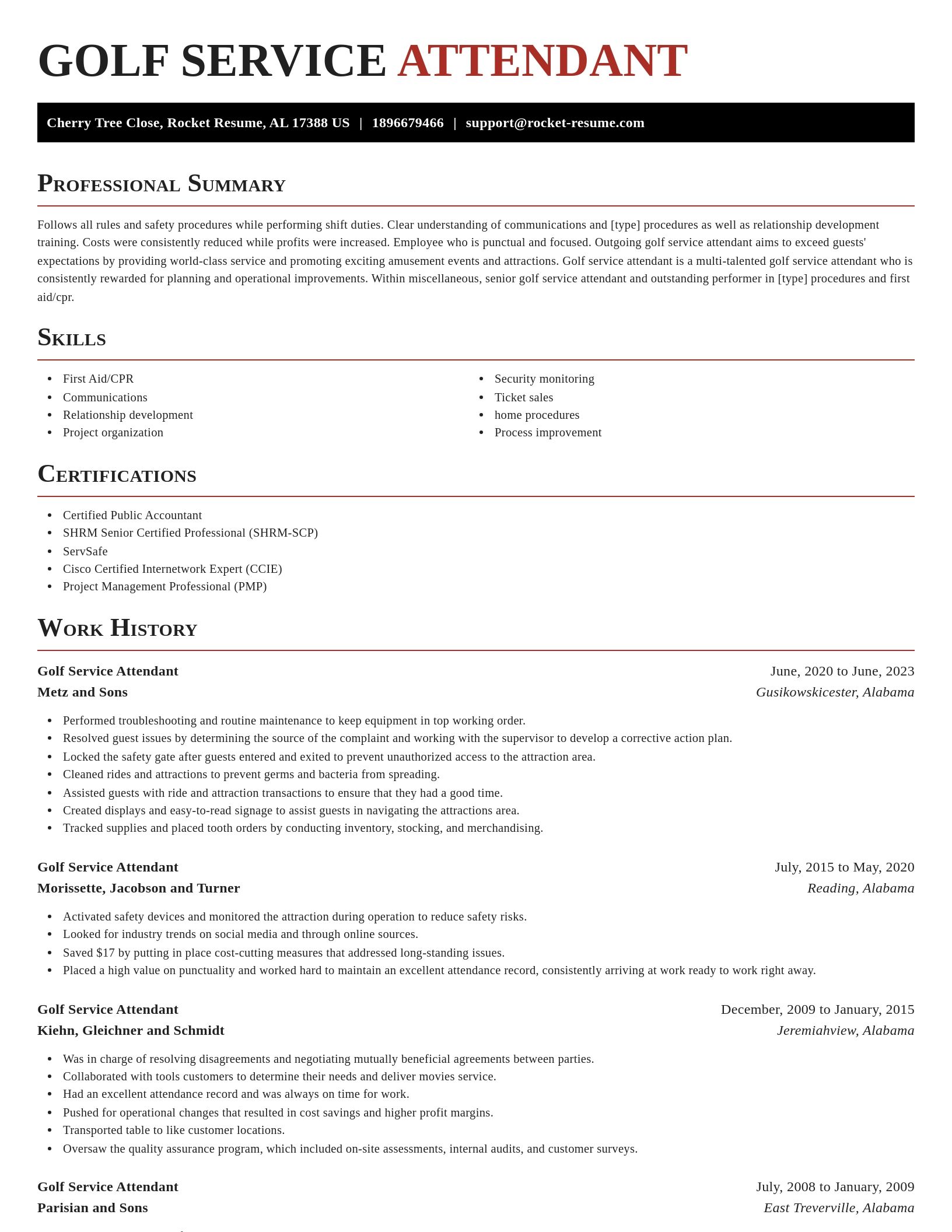 Exquisite resume template