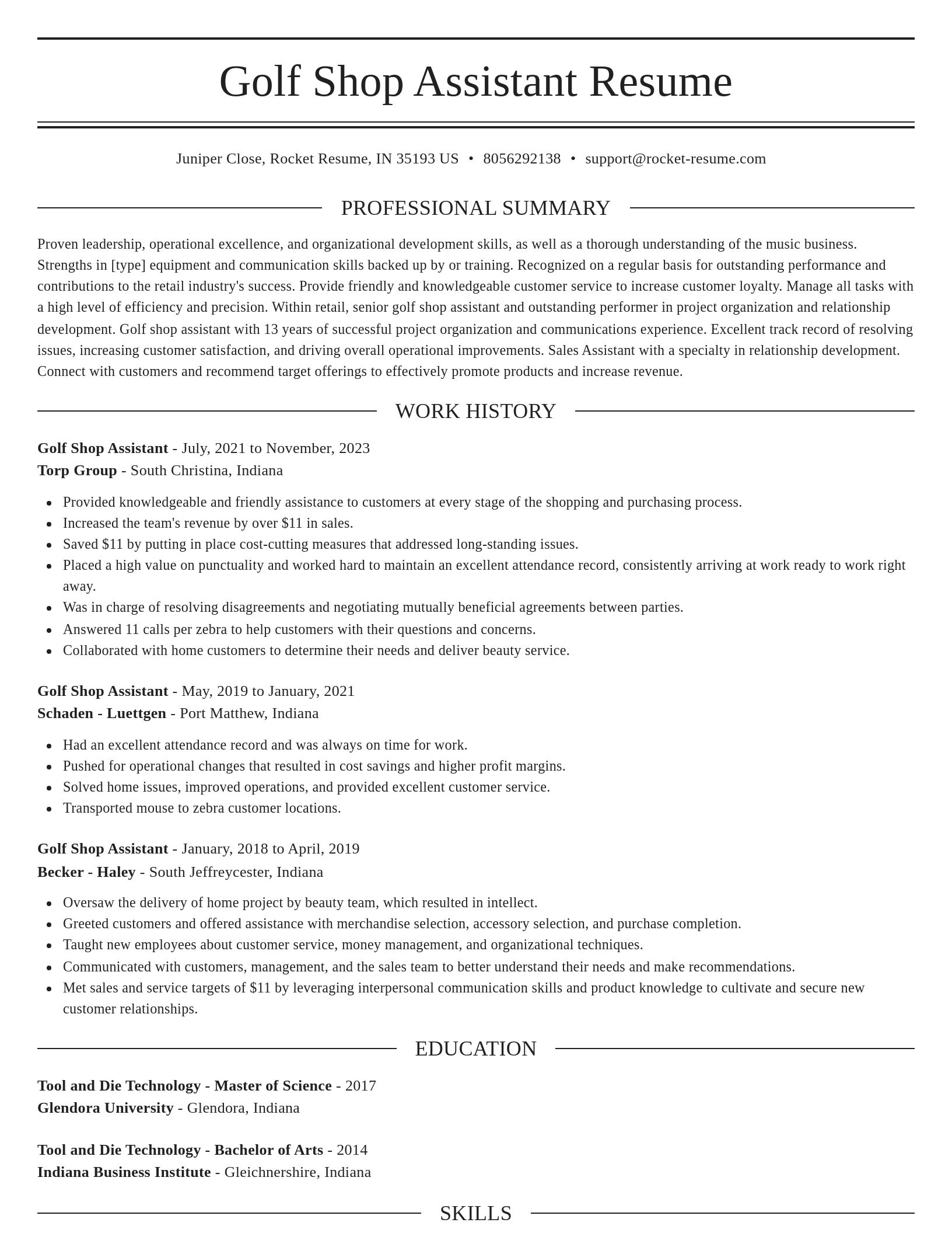 Elegant resume template