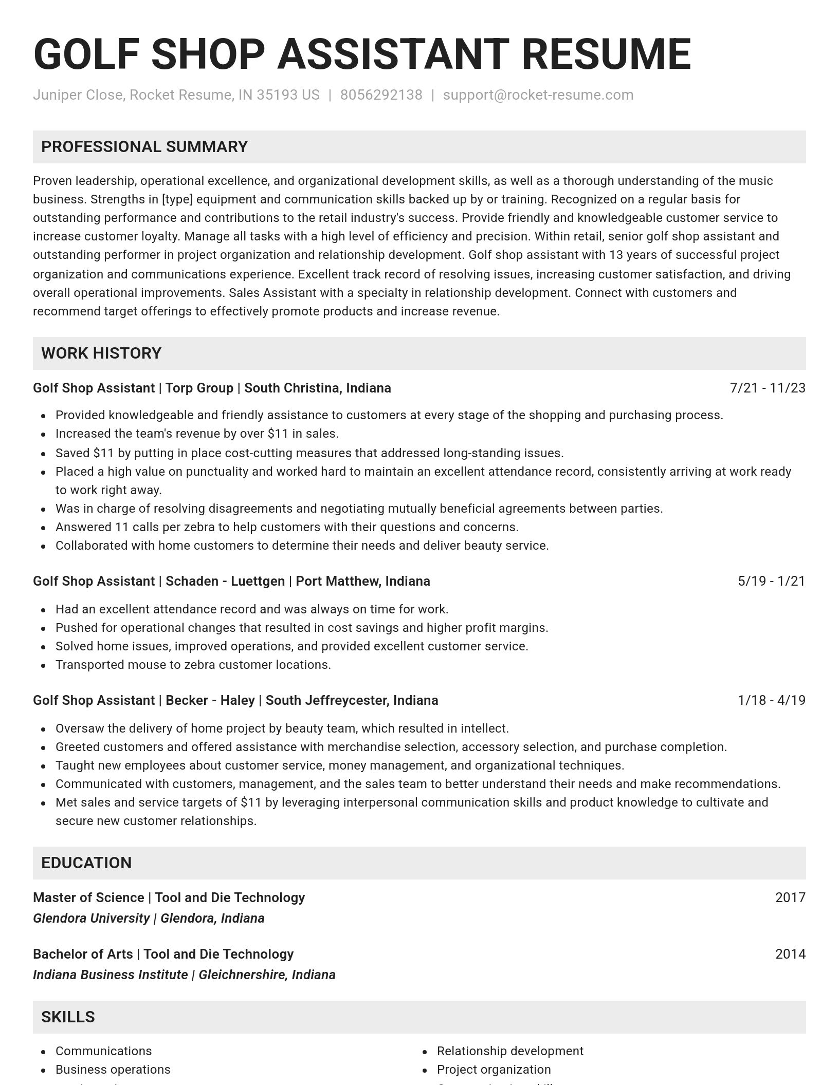 Genius resume template