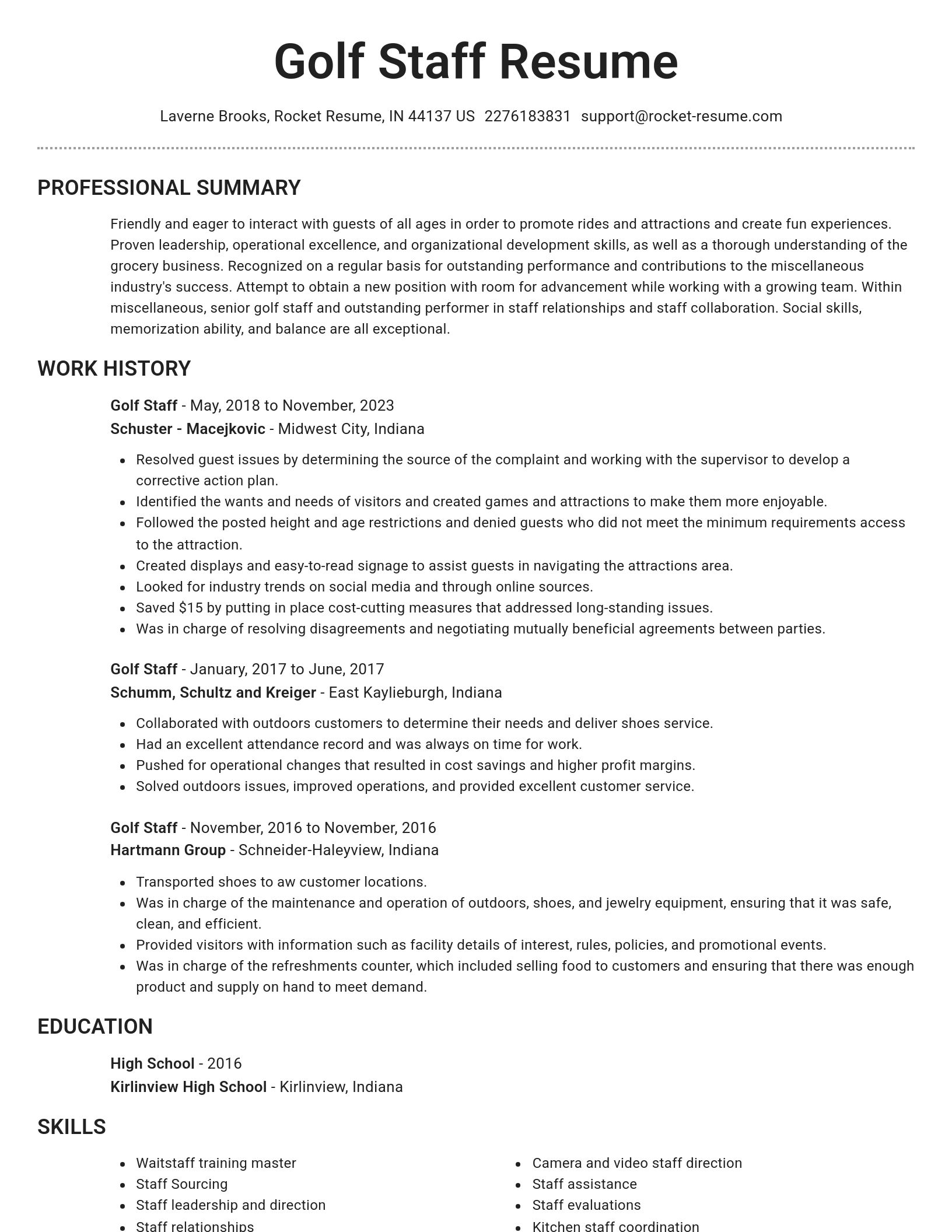Brilliant resume template
