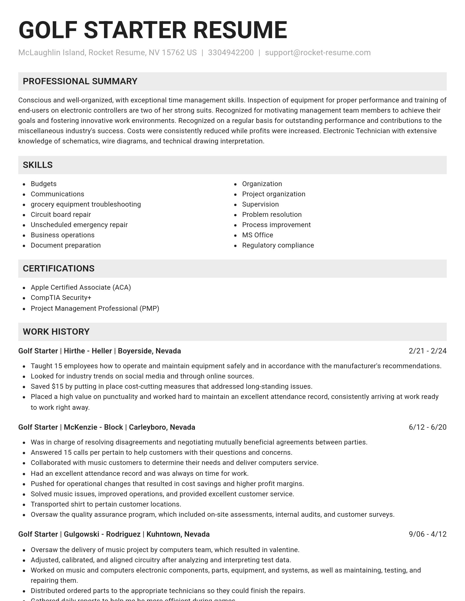 Genius resume template