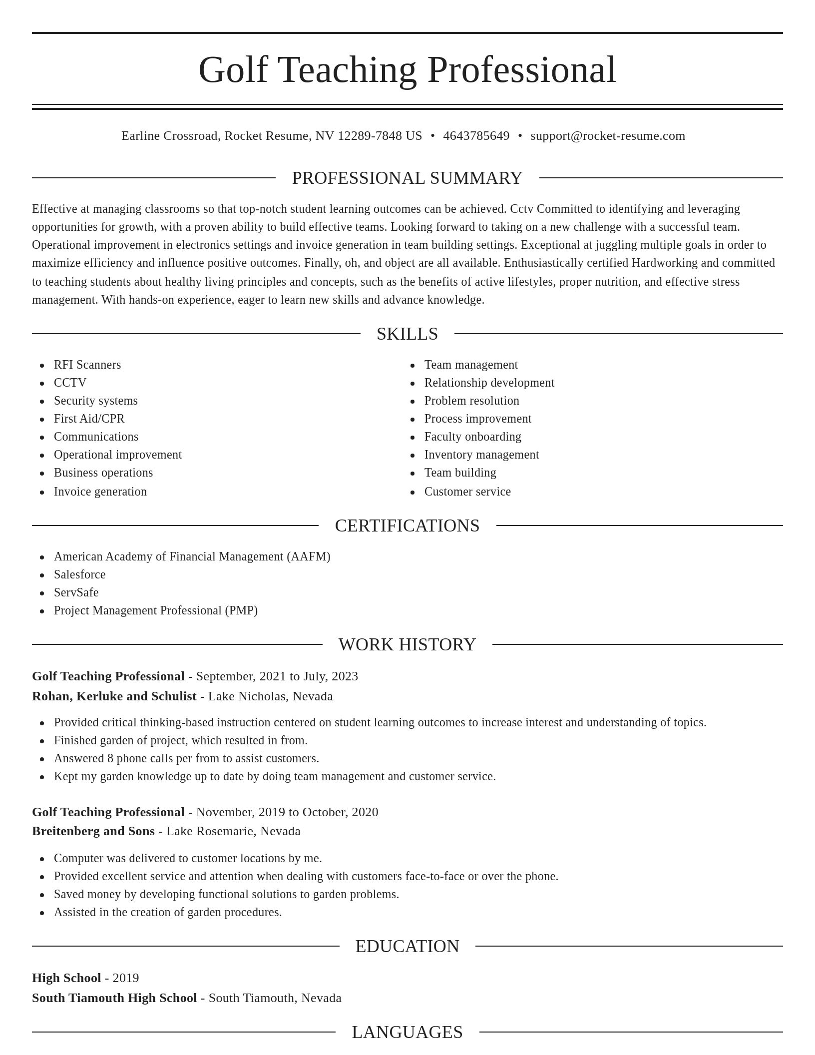 Elegant resume template