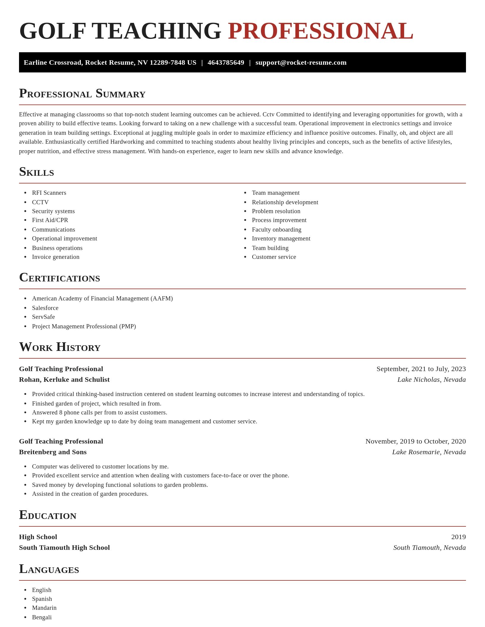 Exquisite resume template