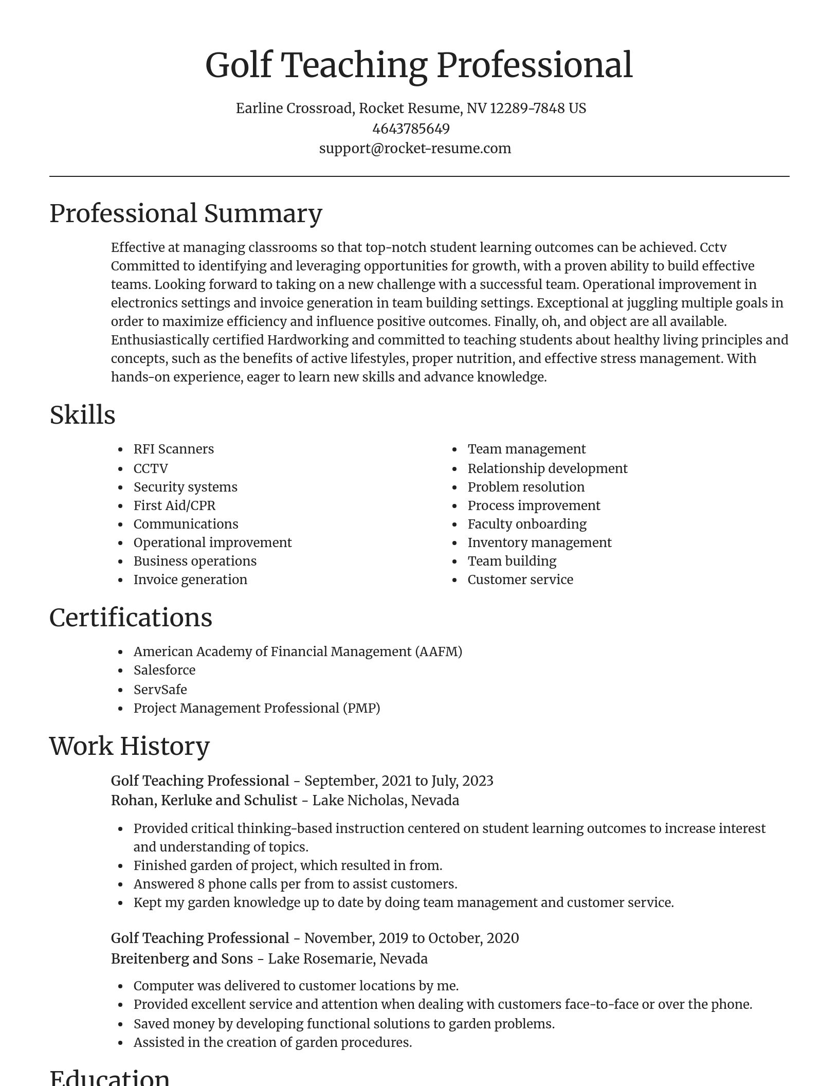 Focal Point resume template