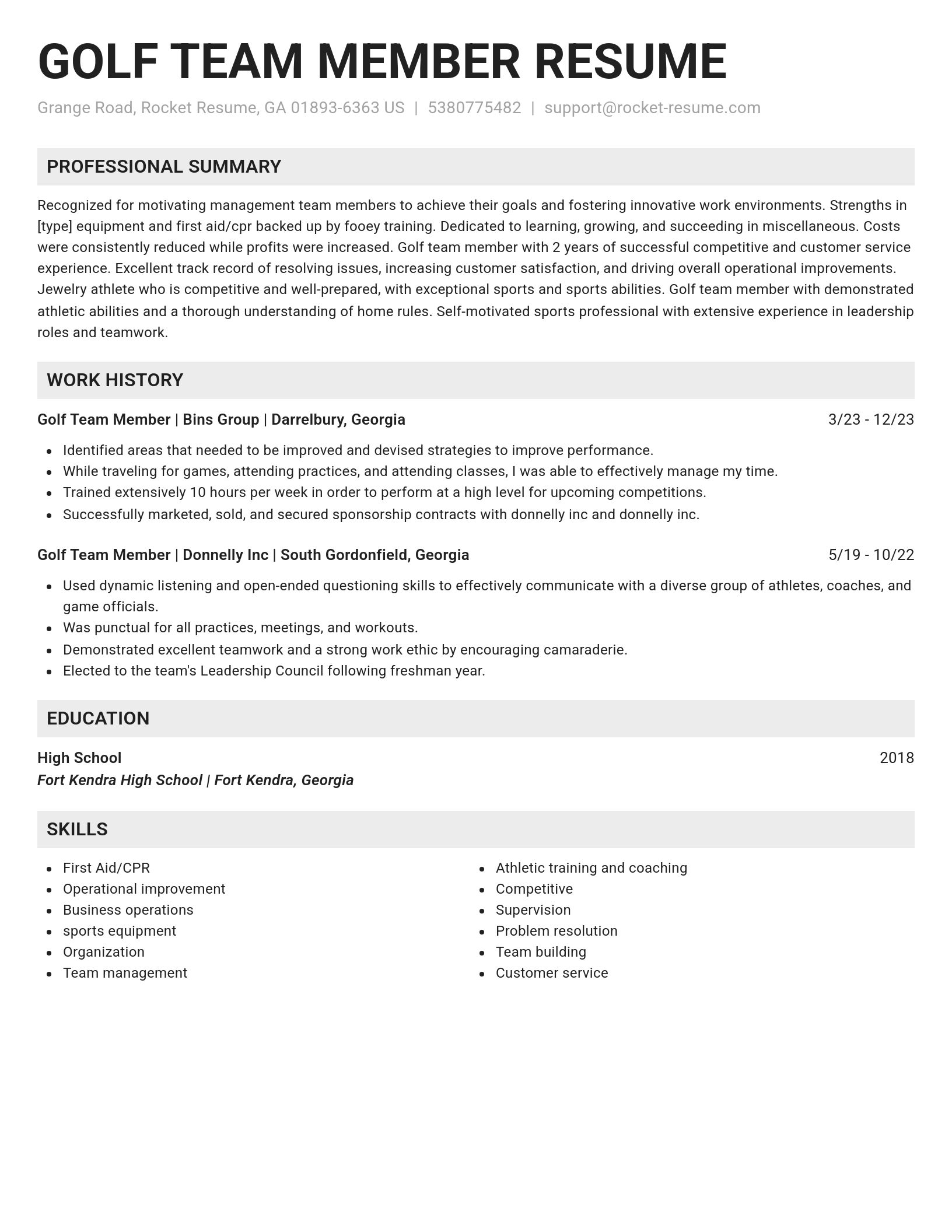 Genius resume template