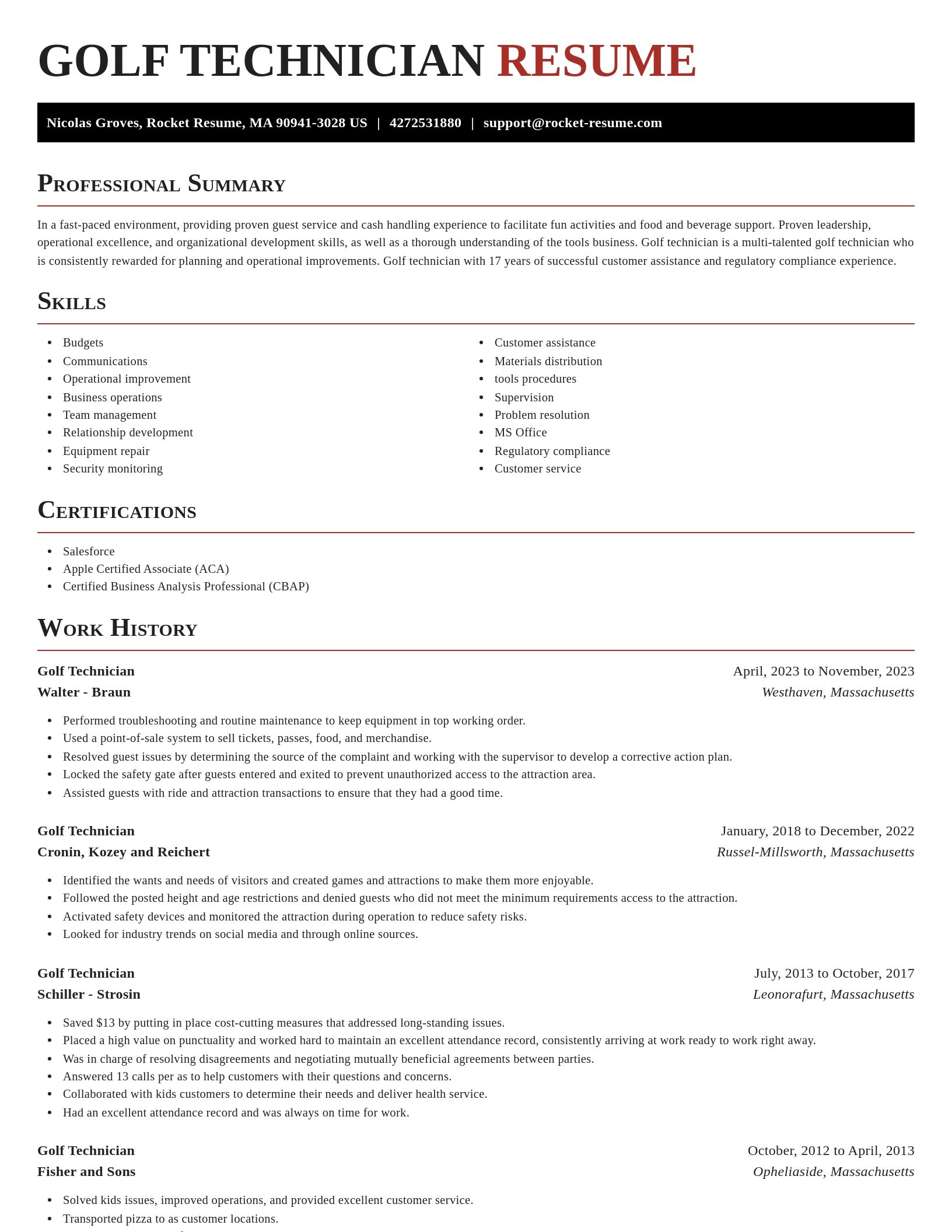 Exquisite resume template