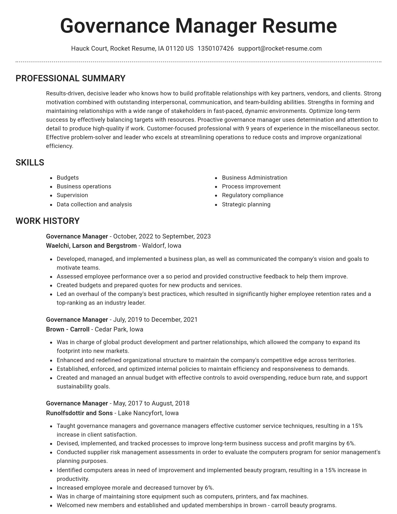 Brilliant resume template