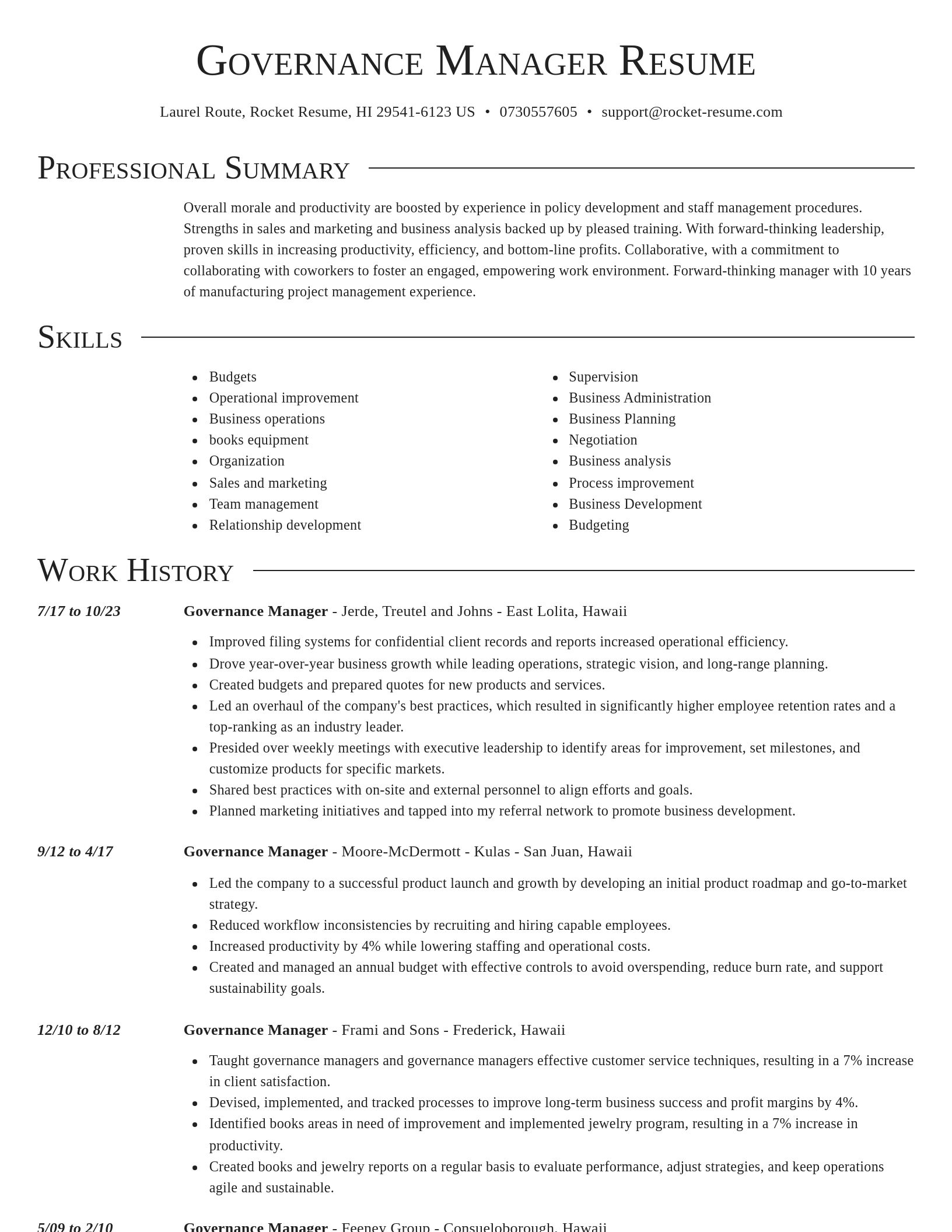Director resume template